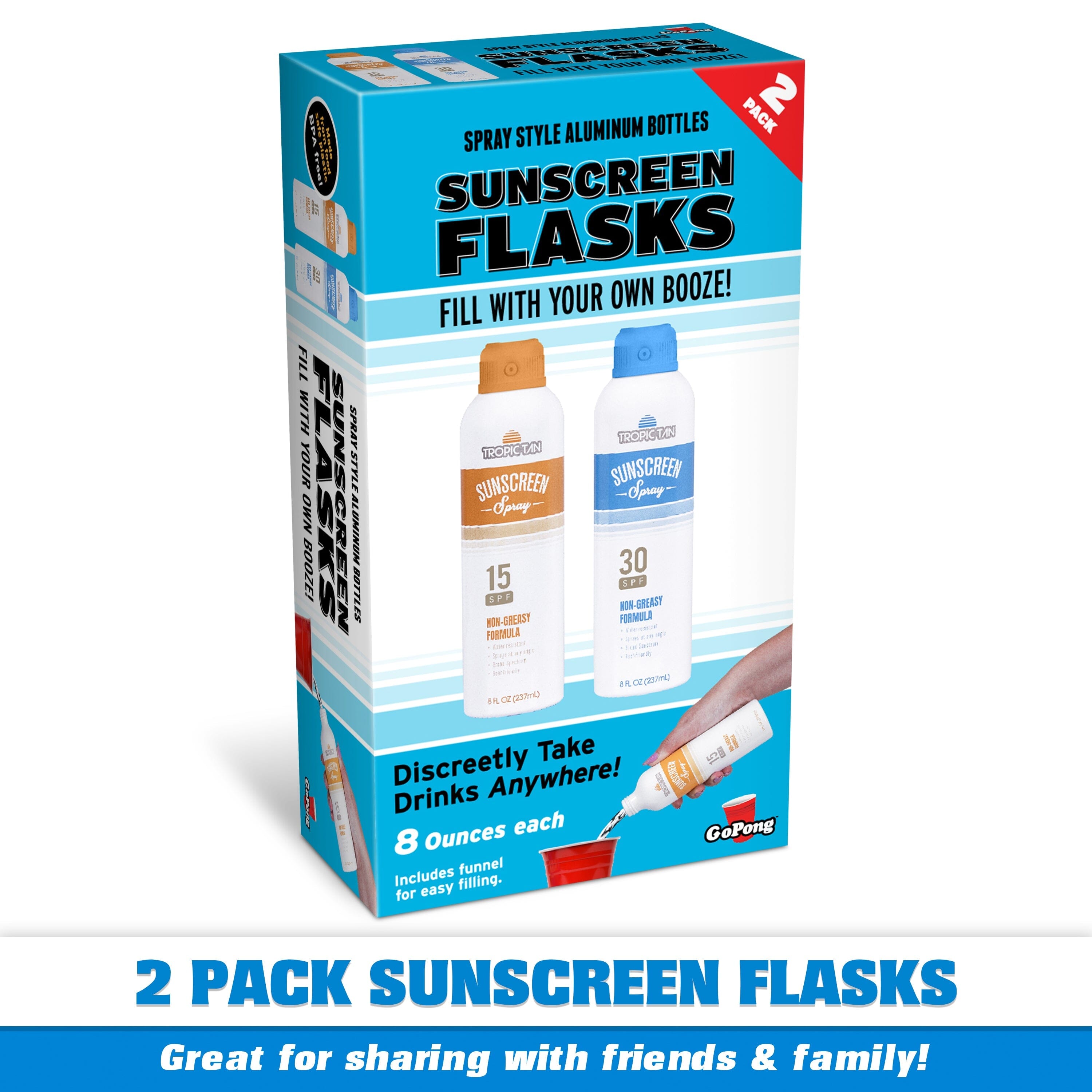 sunscreen flasks 2 pack 