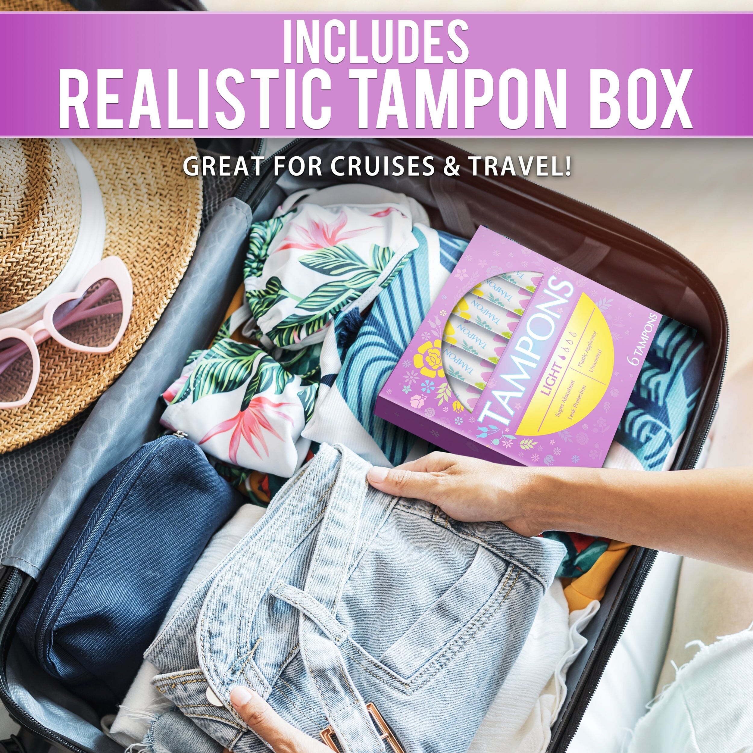 GoPong Tampon Flasks 6 Pack (9 oz Total) - Hidden Alcohol Travel Flasks for Women - Secret Liquor Containers for Nightclubs, Festivals, Cruises, and Sports Events PlayGoSports.com 