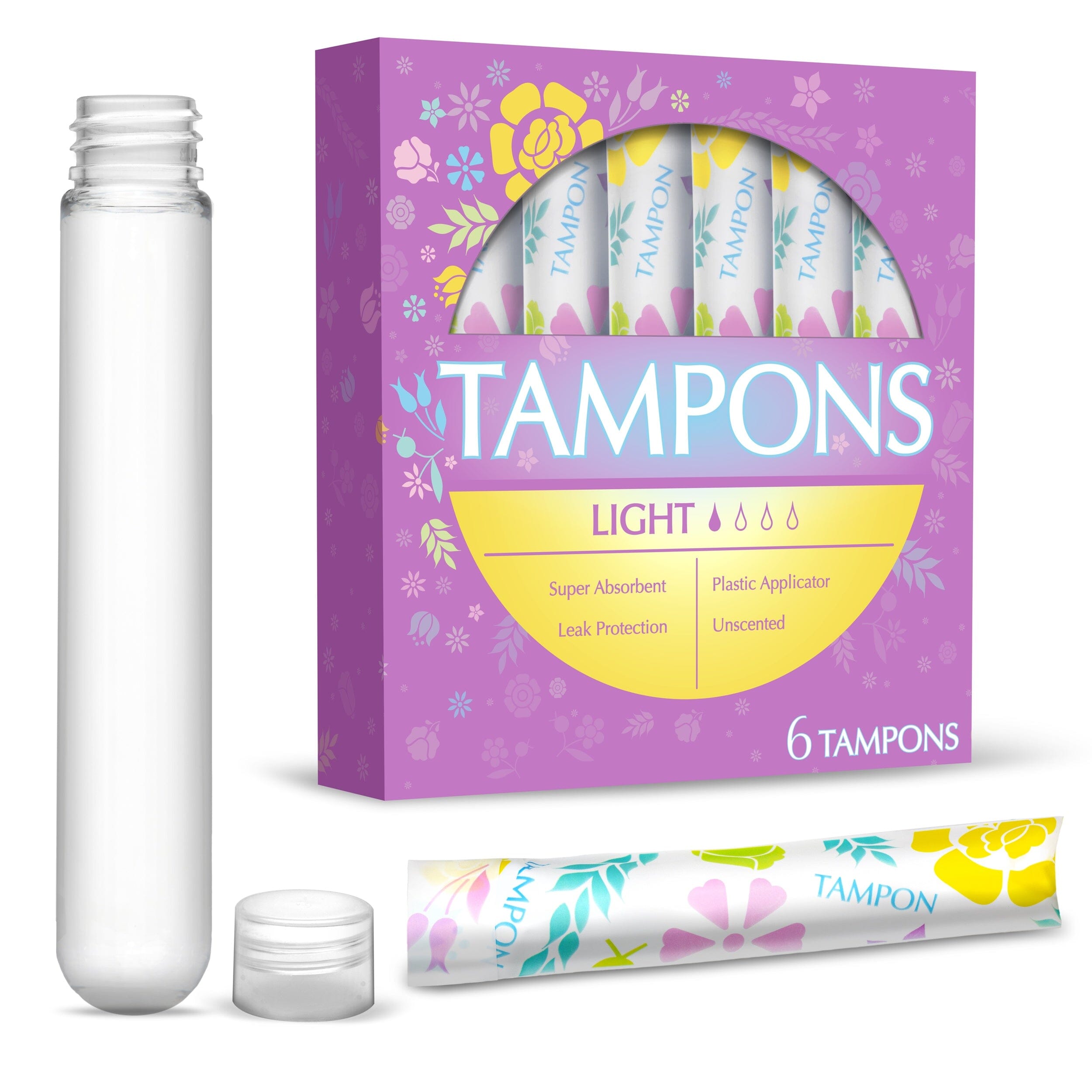 GoPong Tampon Flasks 6 Pack (9 oz Total) - Hidden Alcohol Travel Flasks for Women - Secret Liquor Containers for Nightclubs, Festivals, Cruises, and Sports Events PlayGoSports.com 