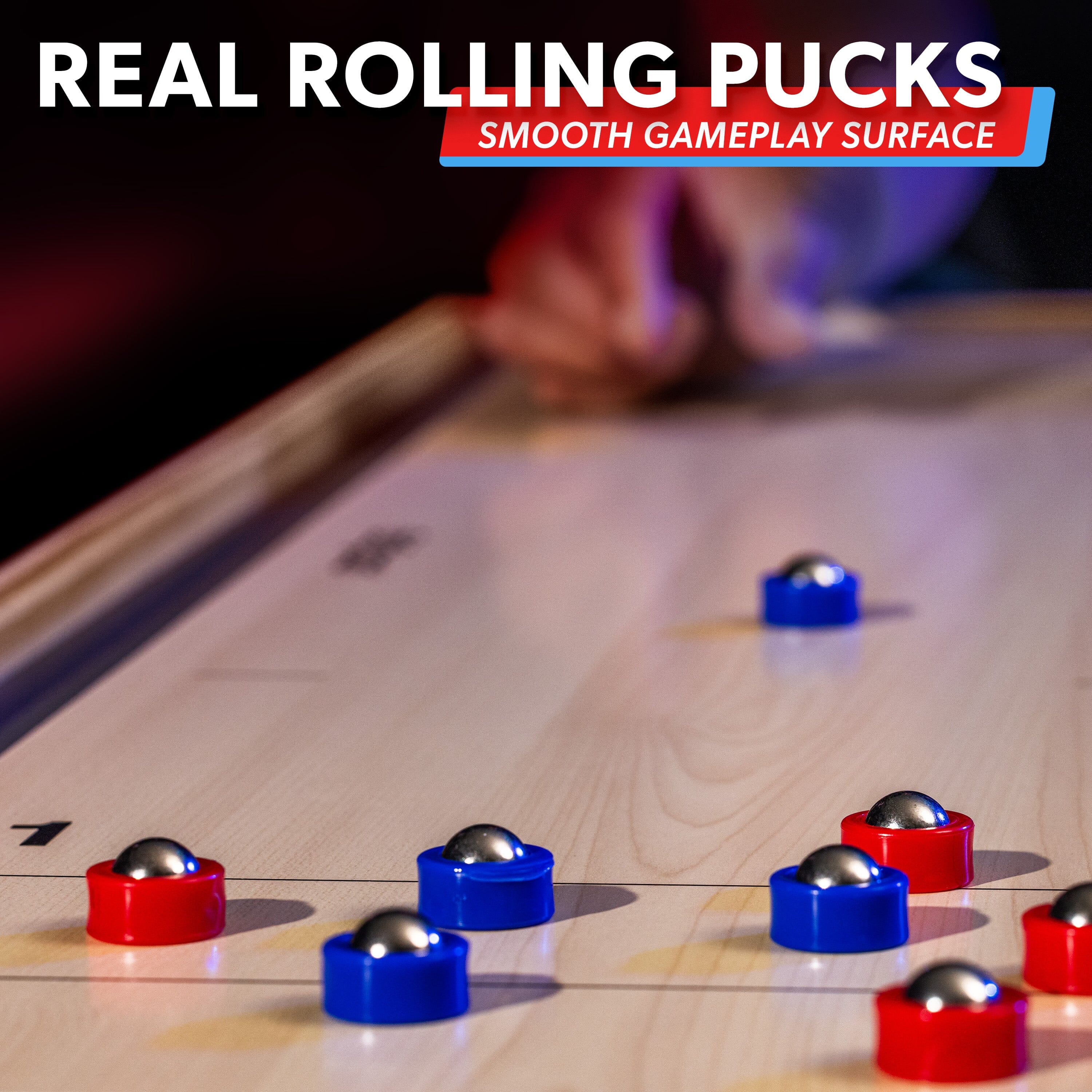 GoSports Shuffleboard & Curling 2-in-1 Board Game Shuffle Board GoSports 