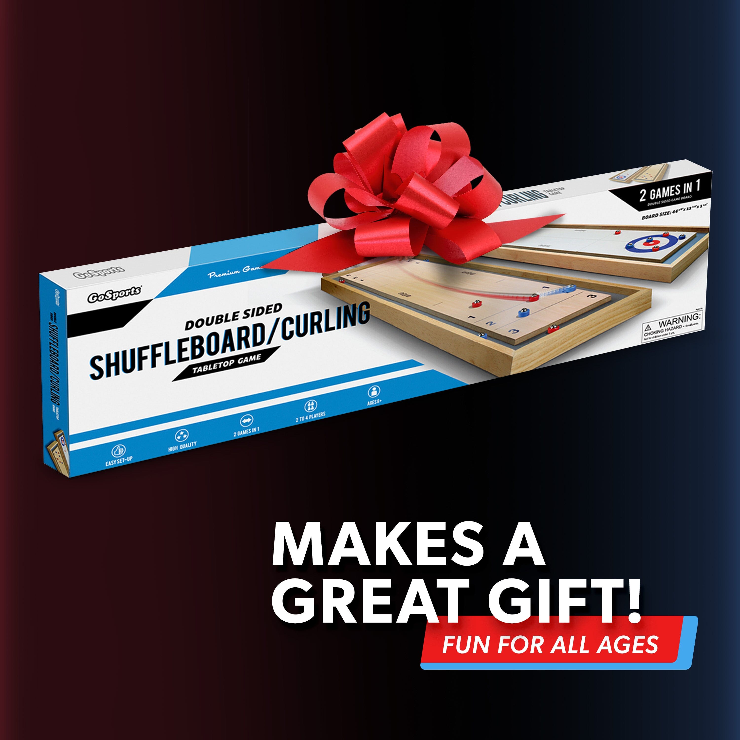 GoSports Shuffleboard & Curling 2-in-1 Board Game Shuffle Board GoSports 