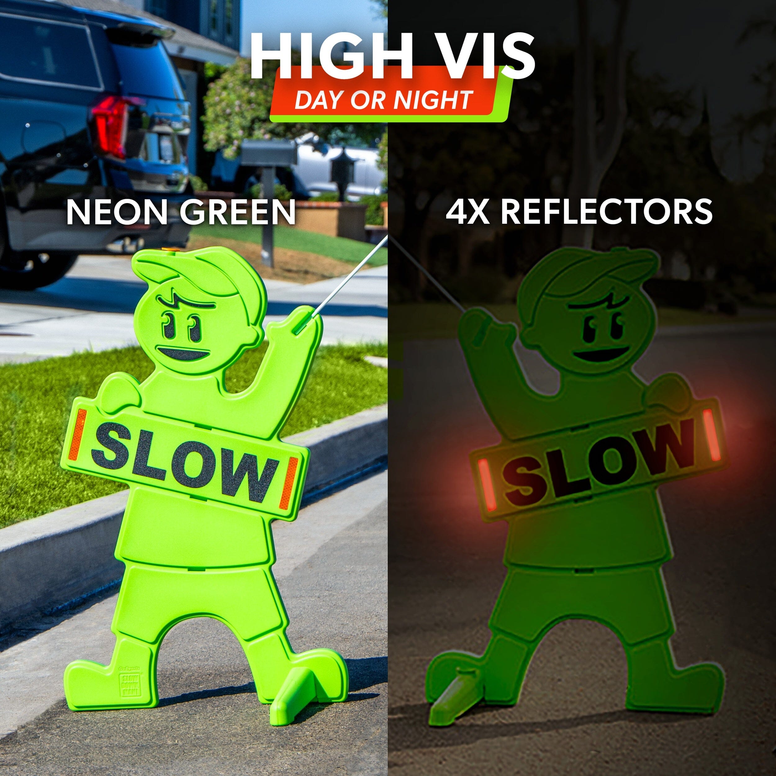 GoSports Kids at Play Safety Sign for Street- High Visibility Slow Down Sign for Neighborhoods with Flag Playgosports.com 