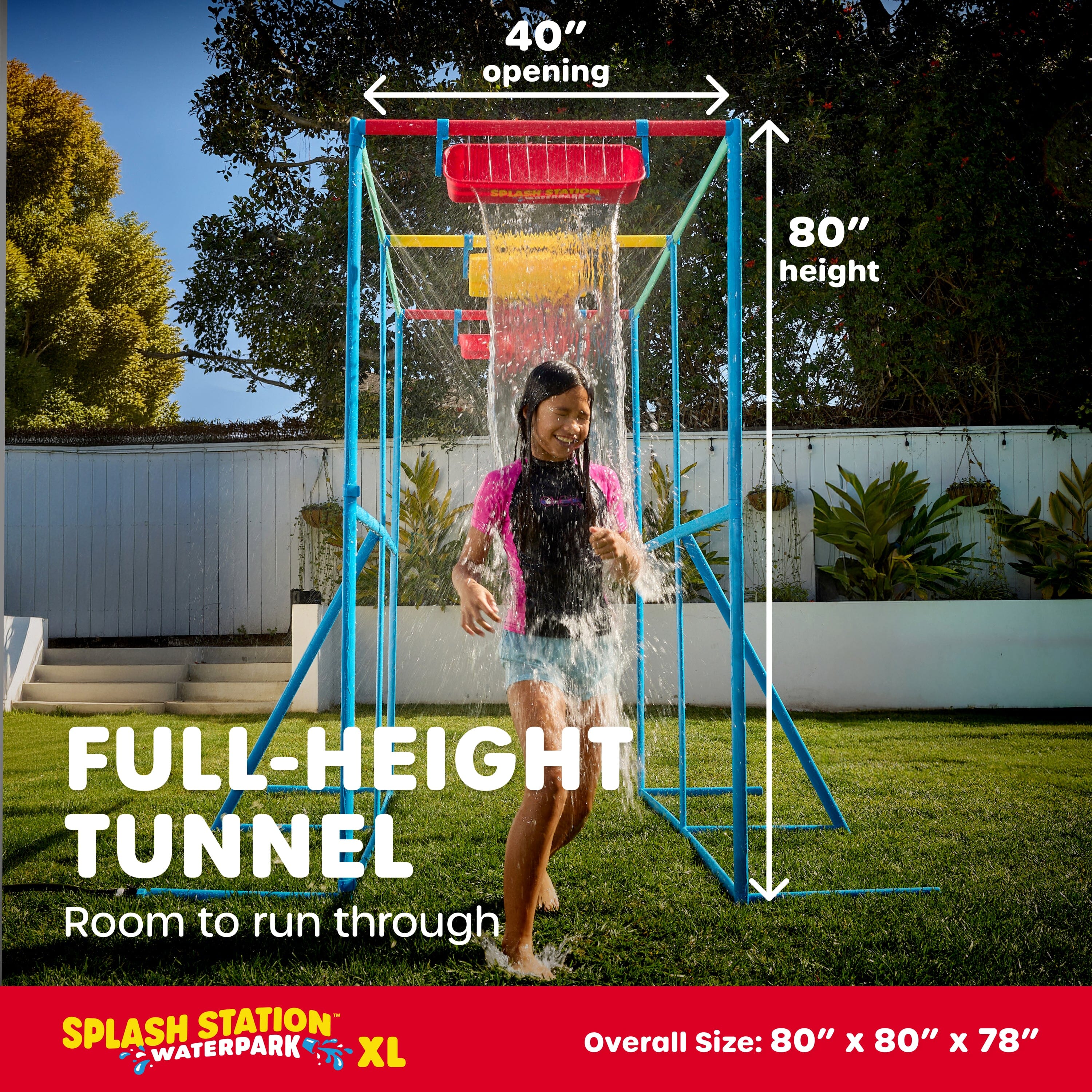 GoSports Splash Station Waterpark XL - Backyard Water Park for Kids, Outdoor Water Play Equipment with Sprinklers & Buckets Playgosports.com 