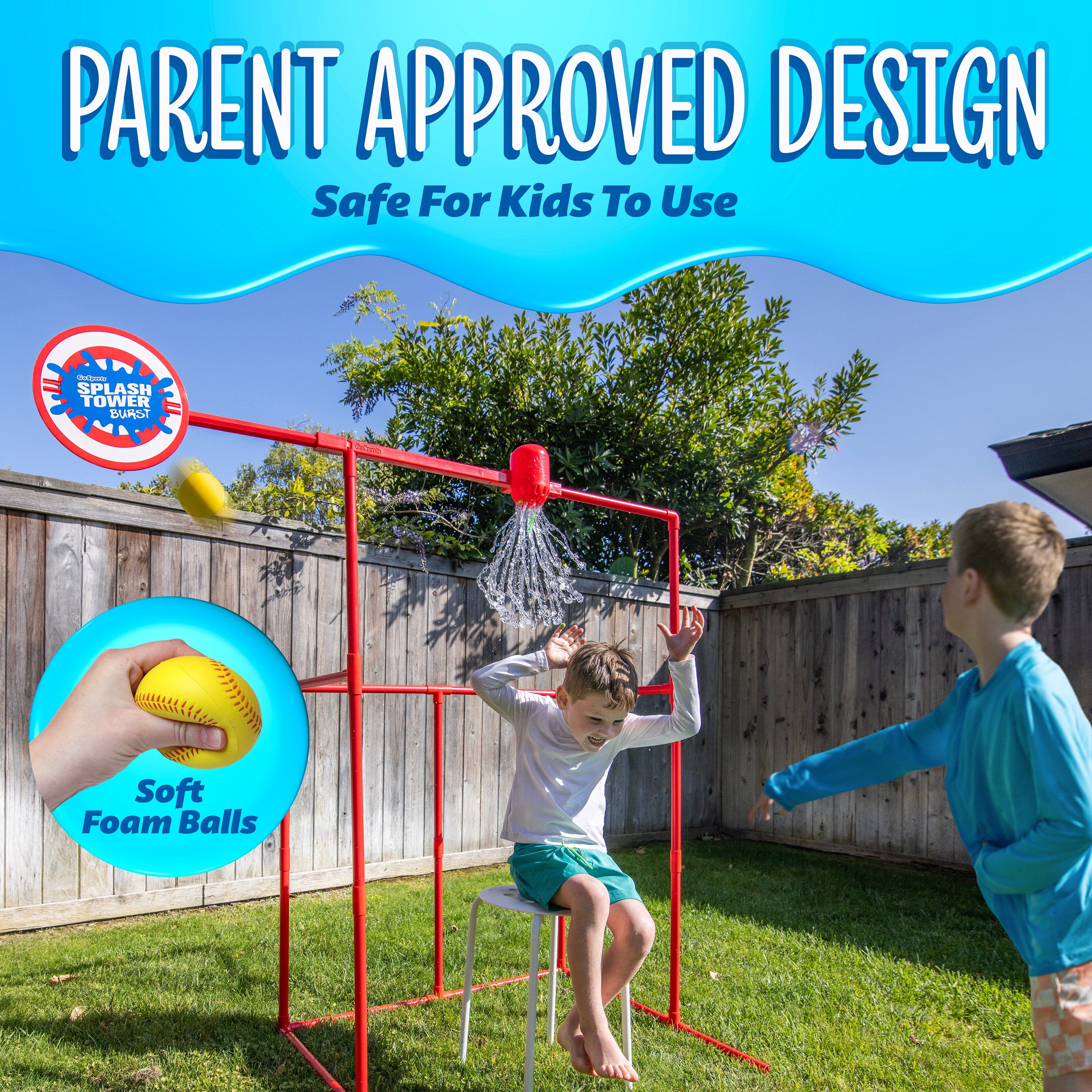 GoSports Backyard Water Toy Game for Kids & Adults - Splash Tower Burst Water Balloon Dunk Tank GoSports 
