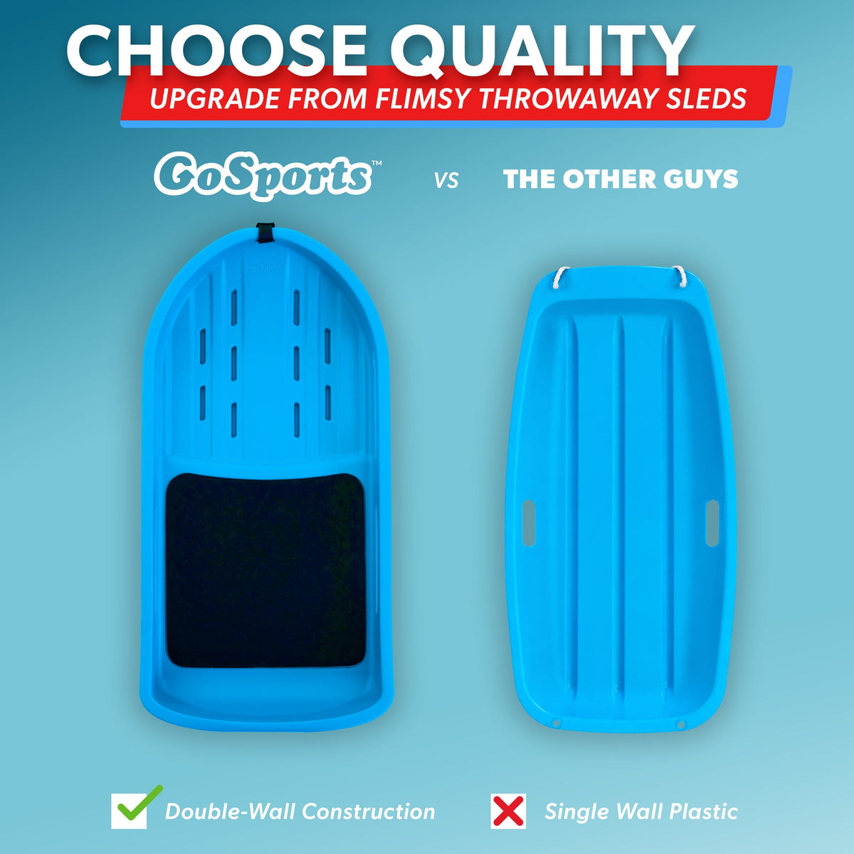 40" Heavy-Duty Snow Sled Gosports Snow Sports 