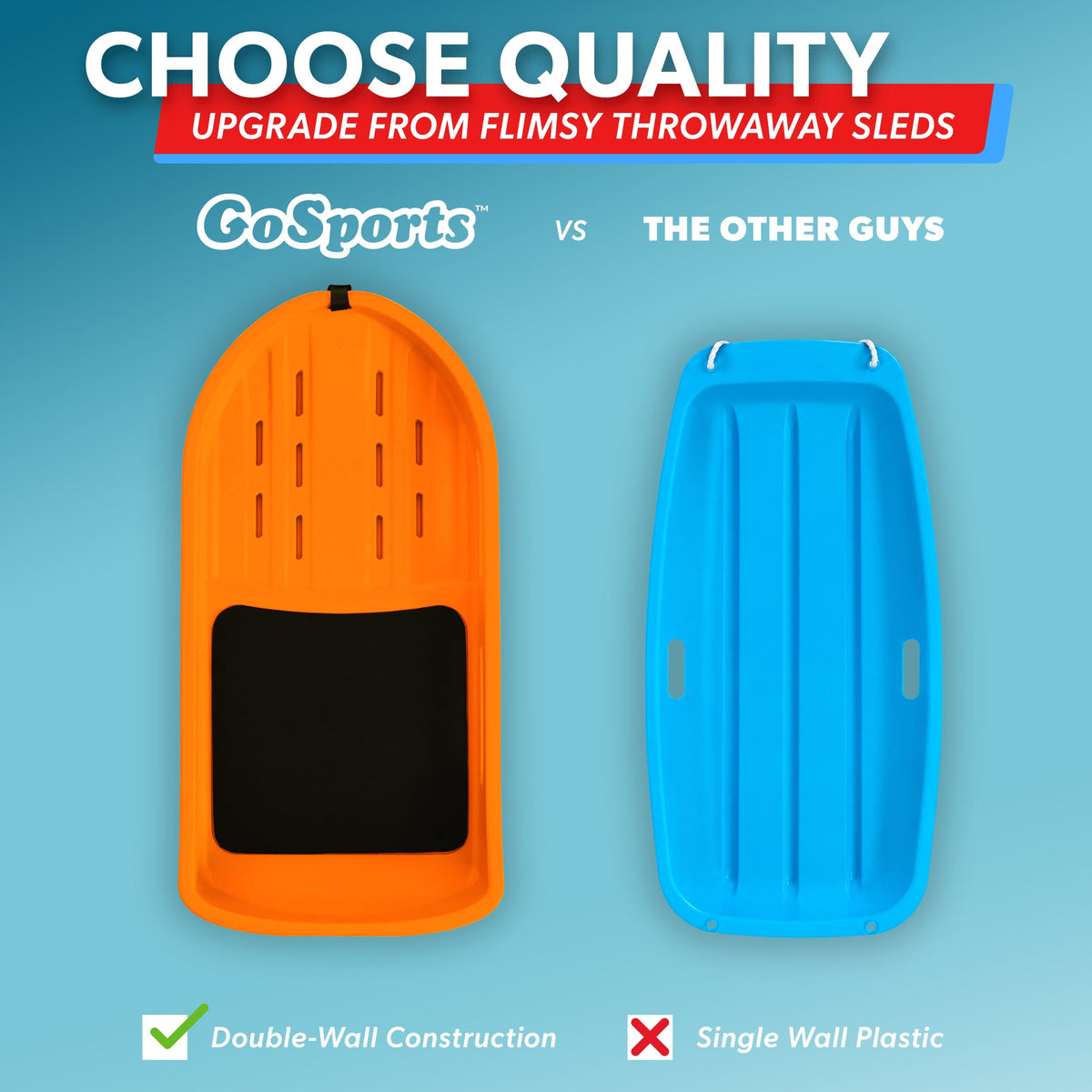 40" Heavy-Duty Snow Sled Gosports Snow Sports 