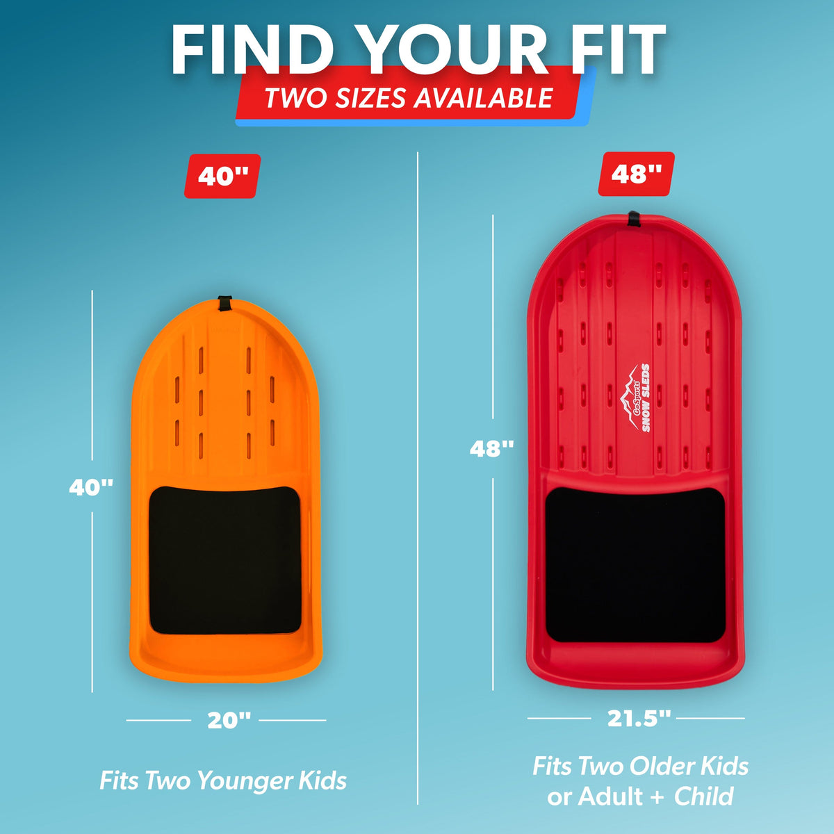 40" Heavy-Duty Snow Sled Gosports Snow Sports 