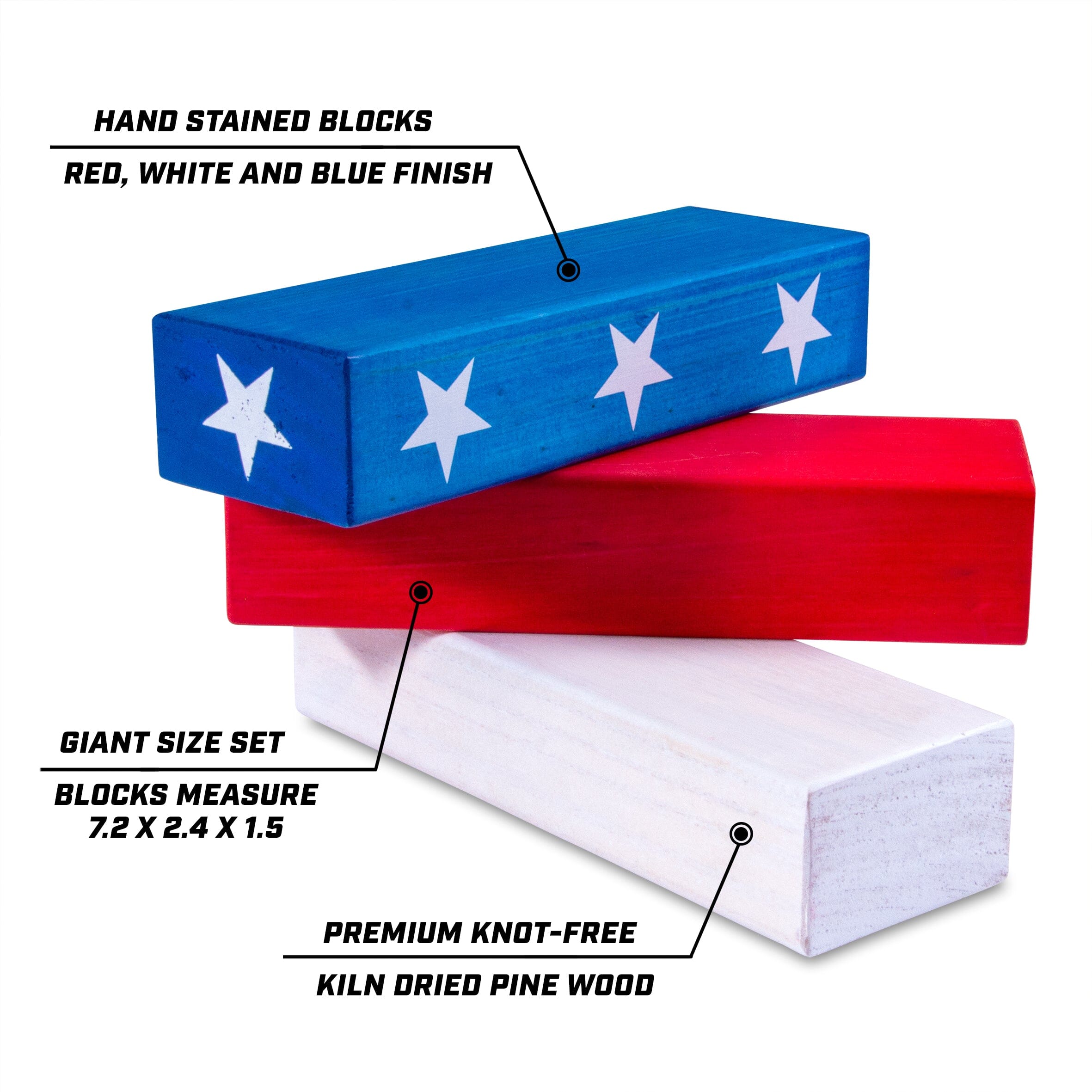 GoSports Toppling Tower - Giant Wooden Stacking Game - Stacks Up to 5 ft Toppling Tower GoSports 