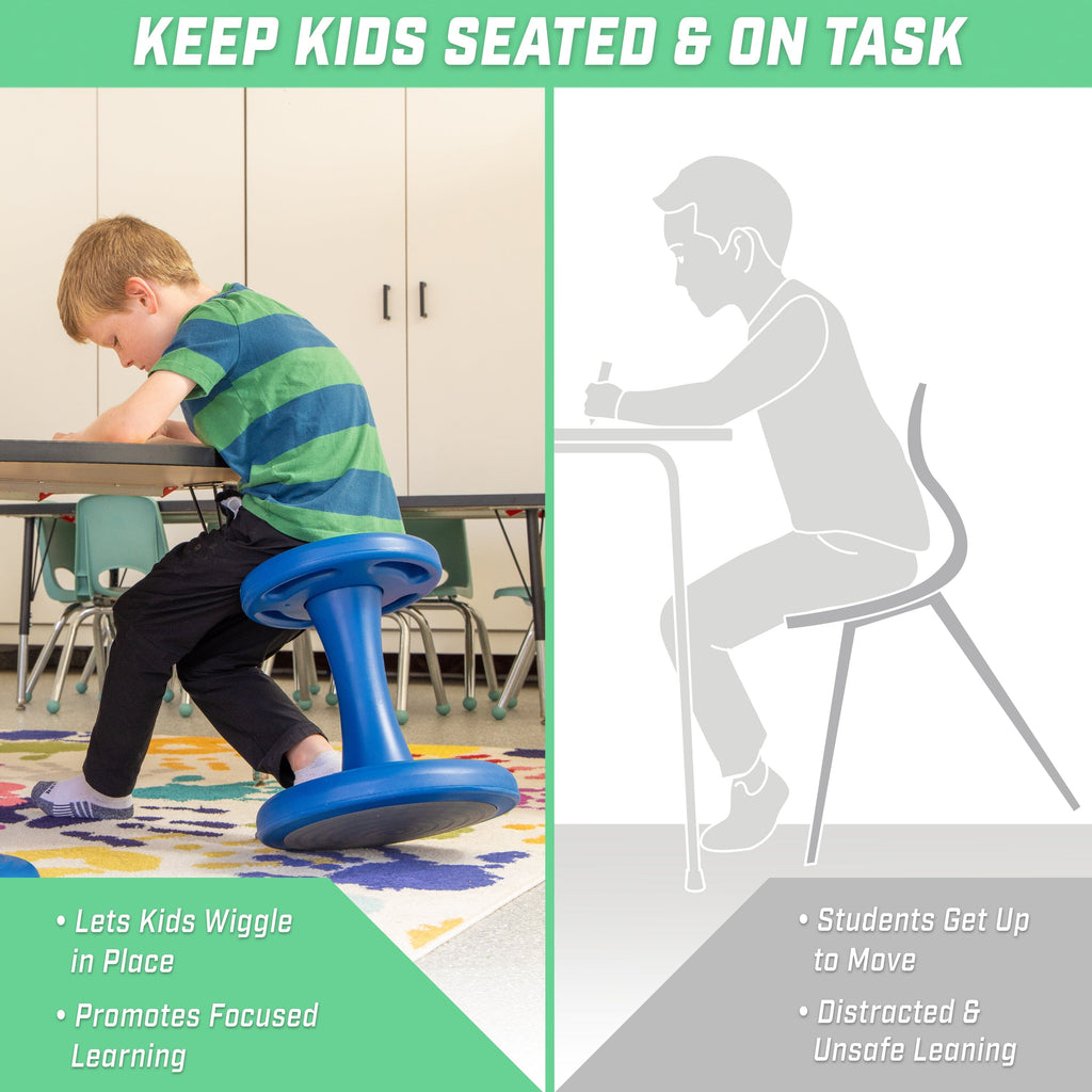 GoSports 18 Inch Wobble Chair - Sensory Stool for Active Kids - ADHD Chair for Classrooms or Home GoSports 