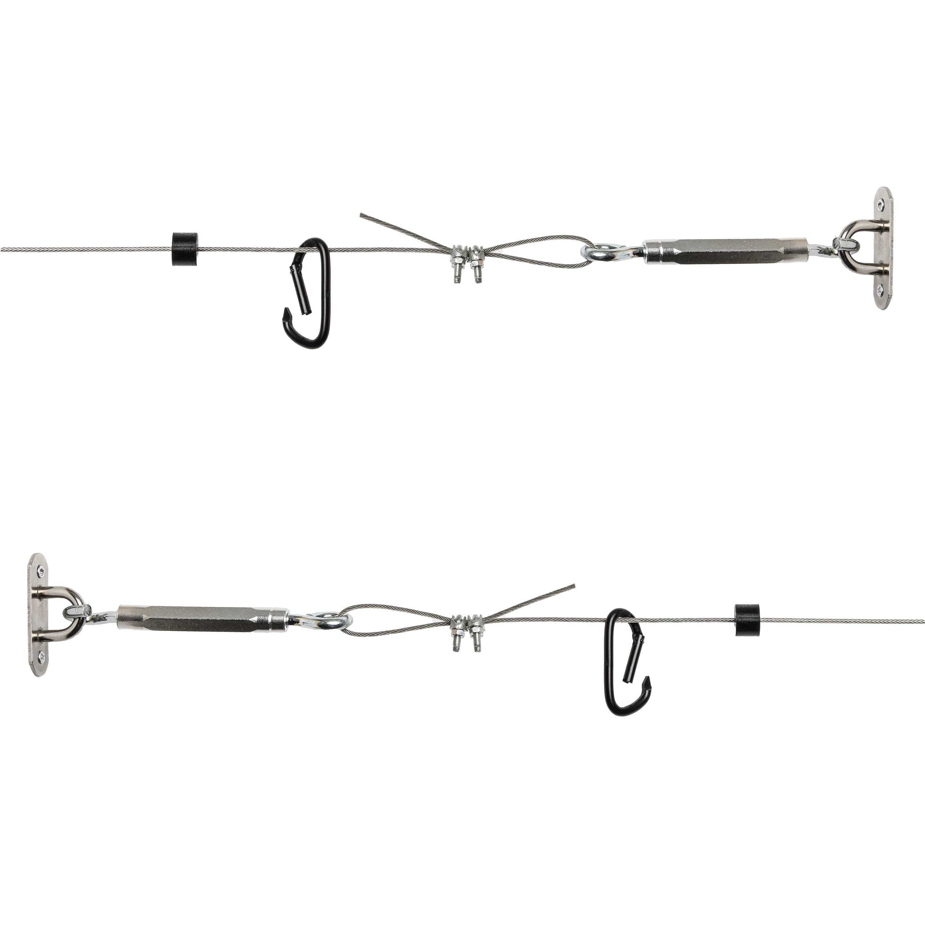 a pair of two metal hooks