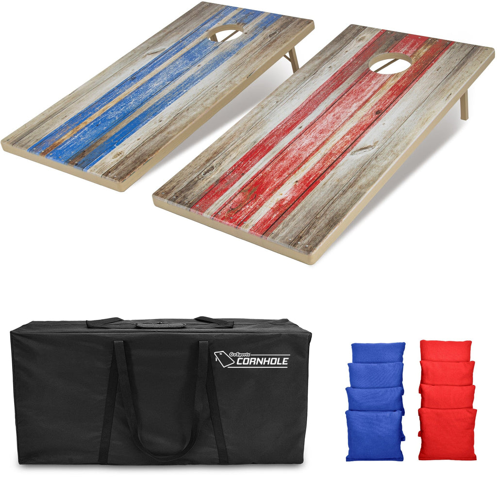 GoSports Tough Toss All Weather Cornhole Outdoor Game - Rustic Playgosports.com 