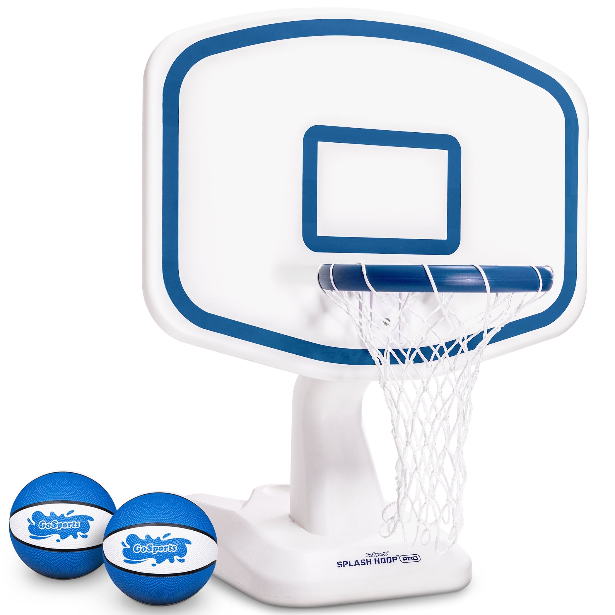 the mini basketball hoop with two balls