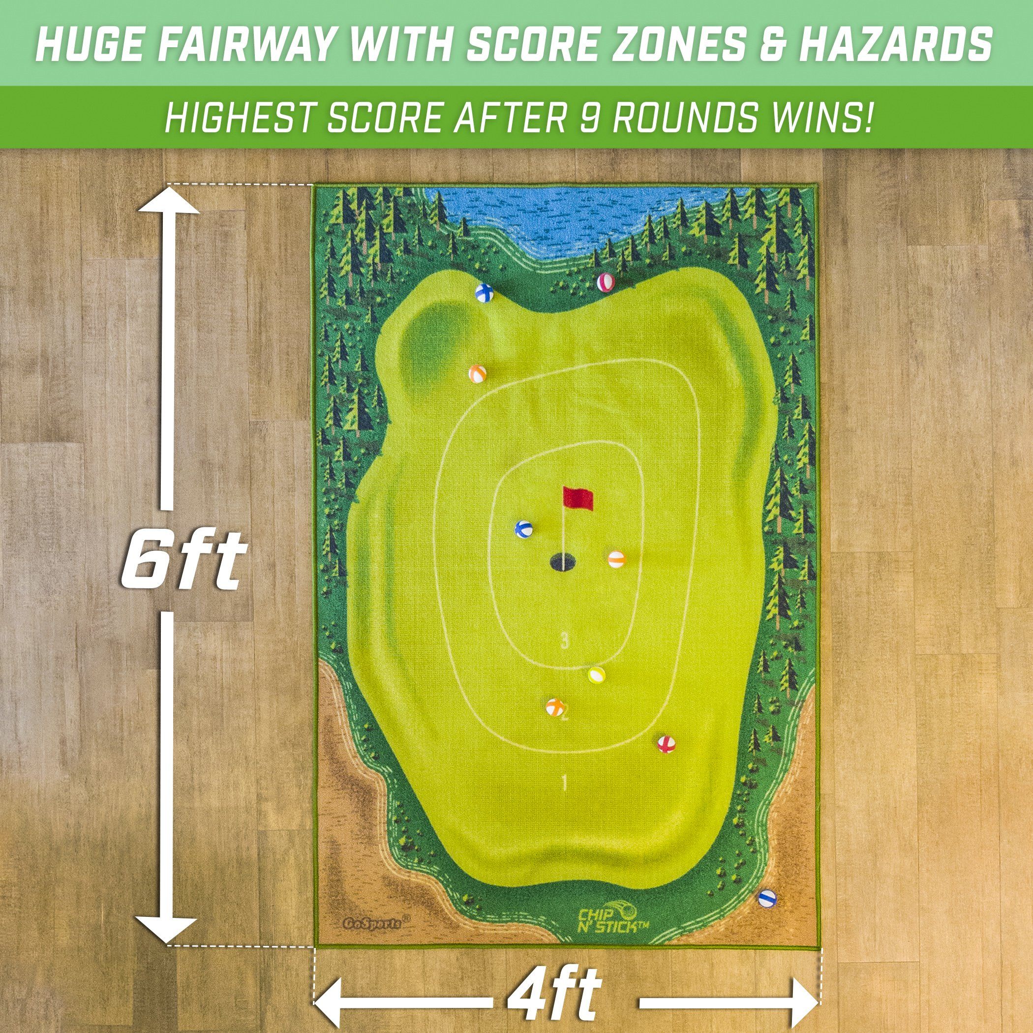 a golf hole with a hole and a hole with a hole in the middle
