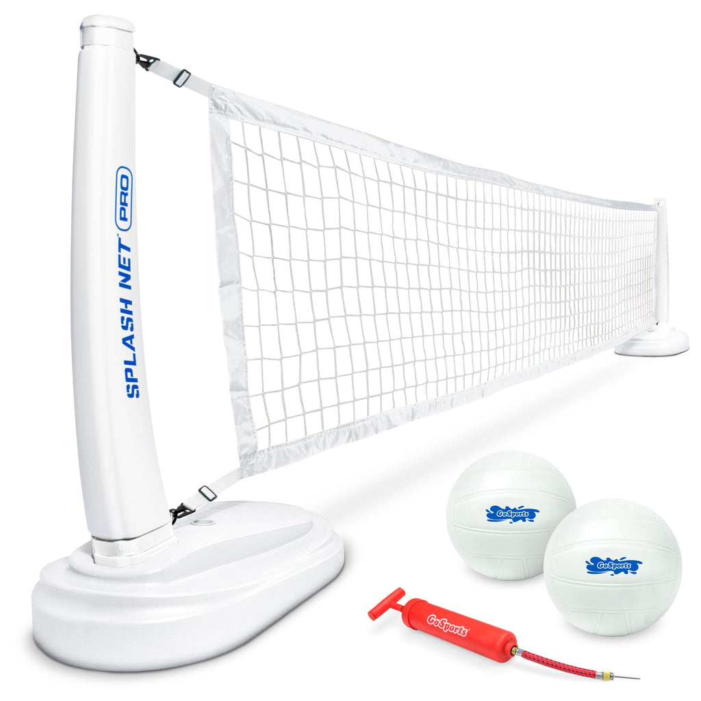 GoSports Splash Net PRO Pool Volleyball Net - Includes 2 Water Volleyballs and Pump - White GoSports 