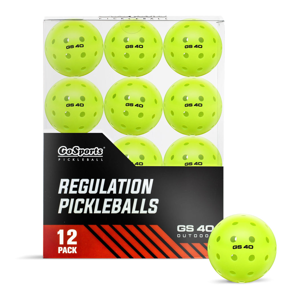GoSports GS 40 Pickleball Balls - 12 Pack of Regulation USAPA Pickleballs Playgosports.com 