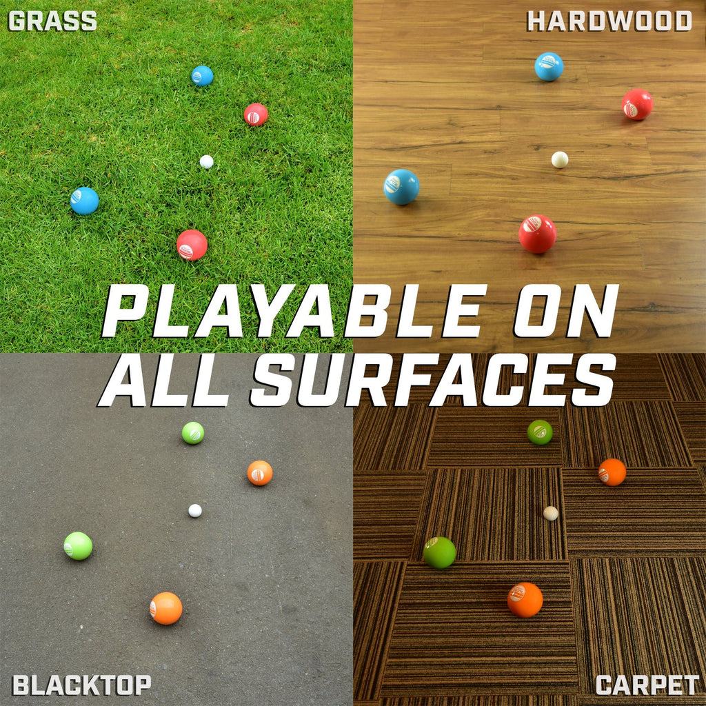 GoSports Soft Bocce Set | Includes 8 Weighted Balls, Pallino and Case | Play Indoors or Outdoors Bocce playgosports.com 
