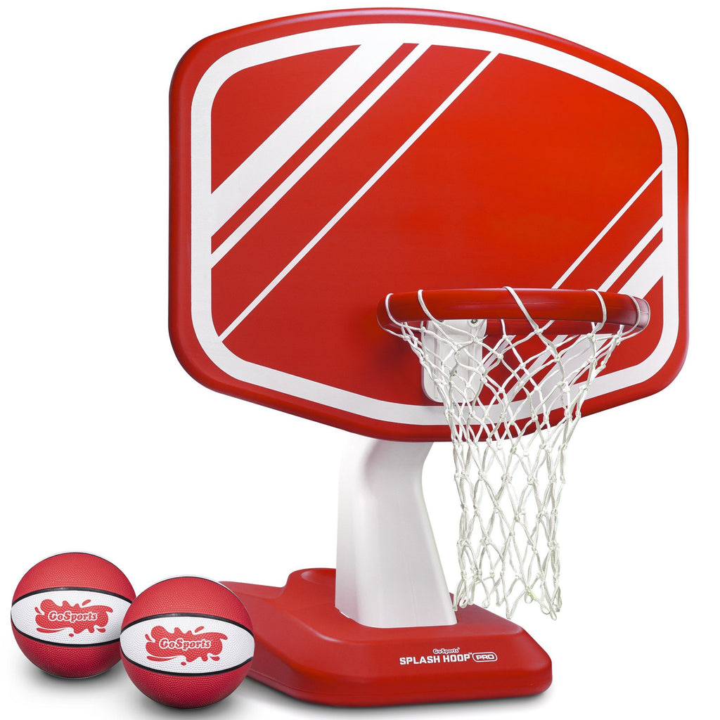 GoSports Splash Hoop PRO Poolside Basketball Game | Includes Hoop, 2 Balls and Pump, Red Pool Toy playgosports.com 