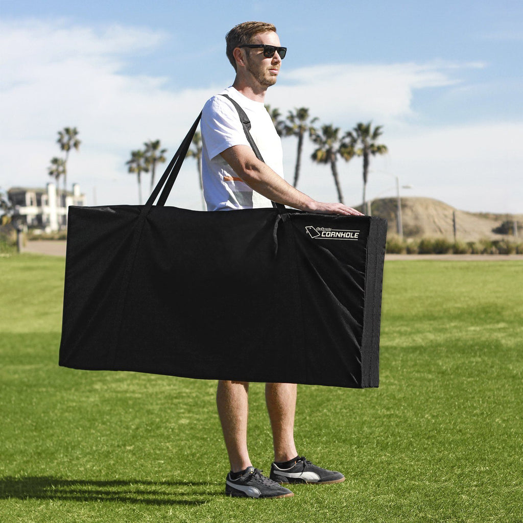 GoSports 4'x2' Gray Stained Regulation Size Wooden Cornhole Boards Set - Includes Carrying Case, Full Regulation Size Bean Bag Toss Boards Cornhole playgosports.com 