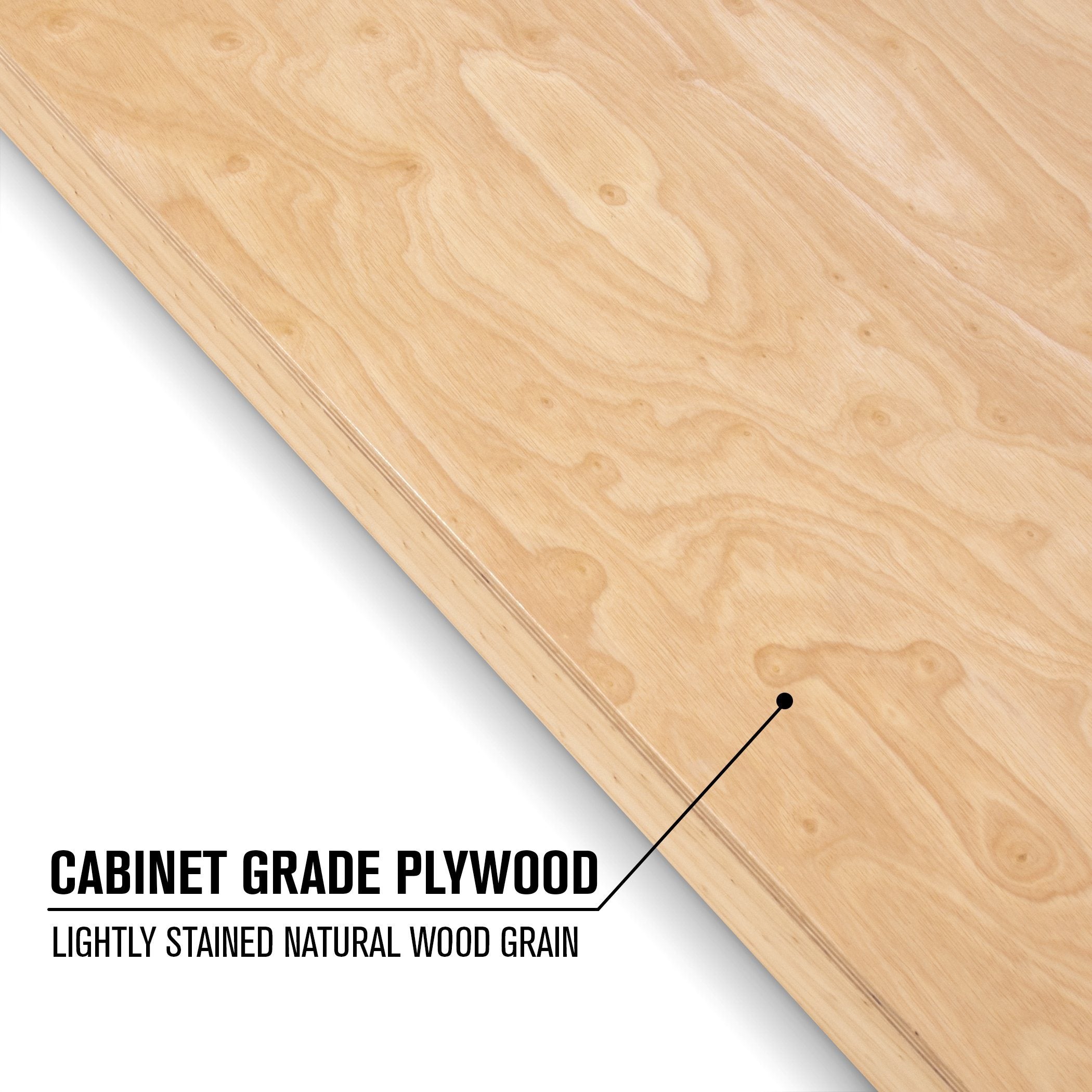 a close up of a wooden table with the text, light natural wood