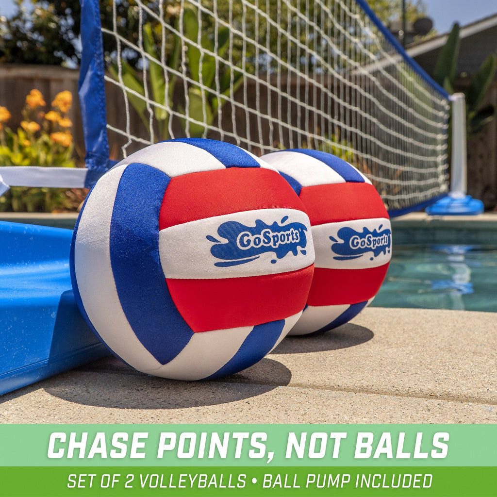 GoSports Pro Neoprene Pool Volleyball | 2 Pack Waterproof Volleyballs with Ball Pump Volleyball playgosports.com 