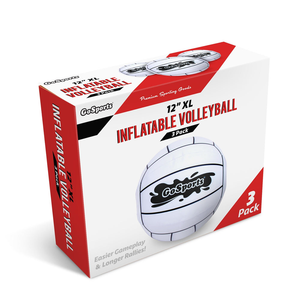GoSports 12" XL Inflatable Volleyball, 3 Pack - Easier Rallies on an Epic Scale for All Skill Levels Volleyball playgosports.com 