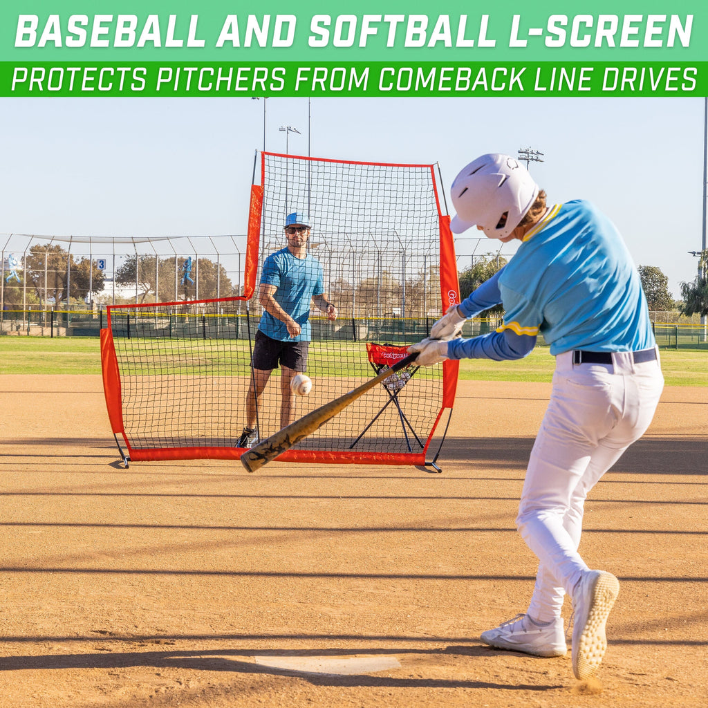 GoSports 7 ft x 7 ft Baseball & Softball L Screen Playgosports.com 