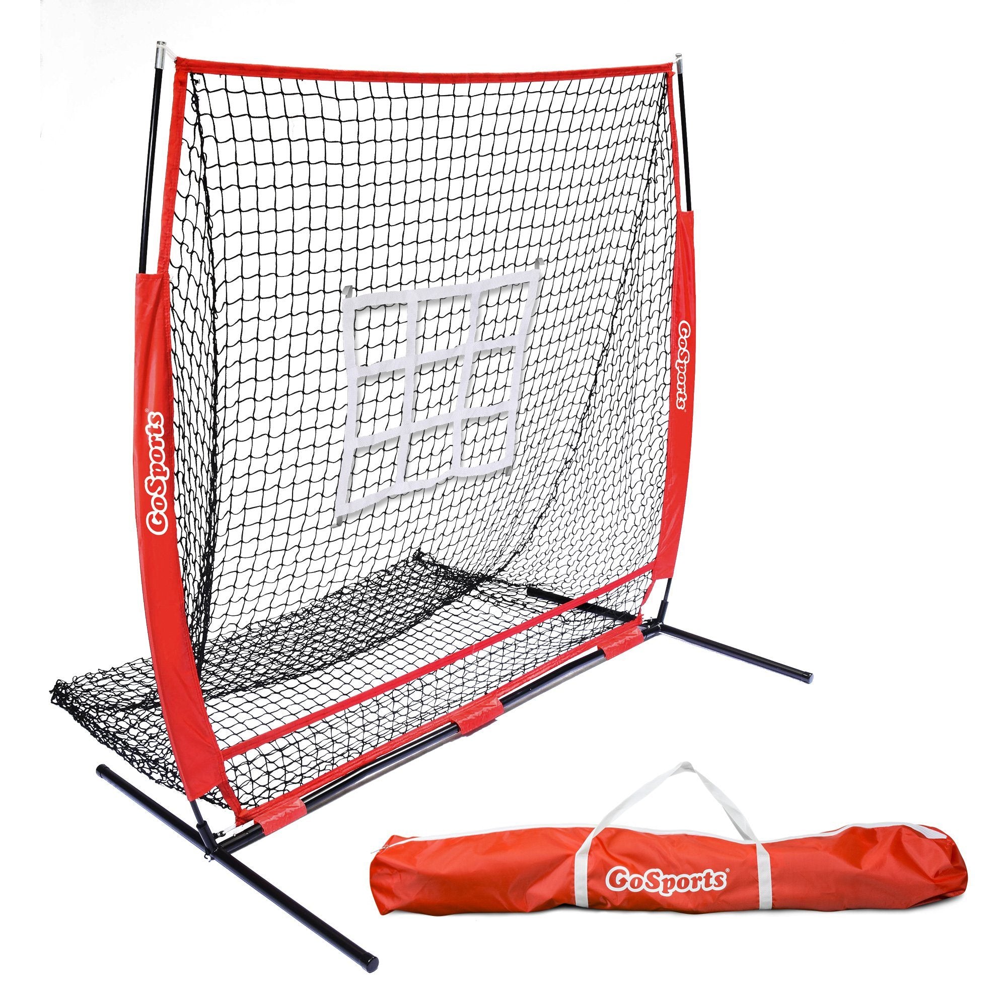 the goal goal set with a bag and a soccer ball