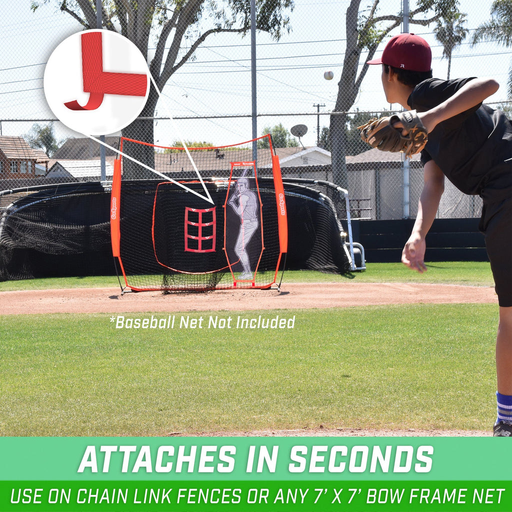 GoSports Baseball & Softball Pitching Kit | Practice Accuracy Training with Strike Zone & XTRAMAN Dummy Batter Baseball playgosports.com 