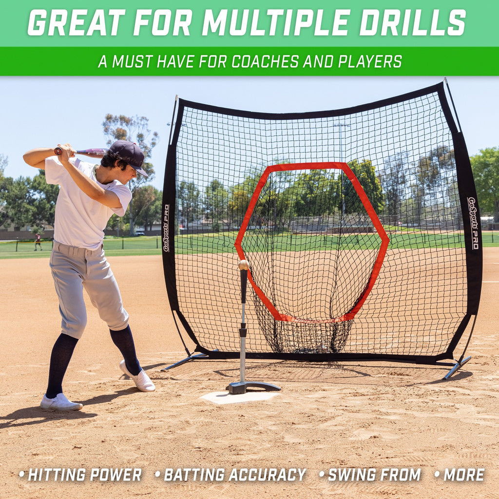 GoSports Baseball & Softball Pro Batting Tee with Heavy Duty Tripod Base Design and Adjustable Height Baseball playgosports.com 