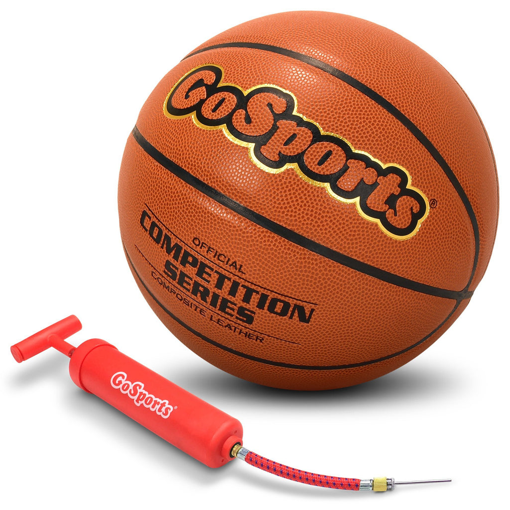 GoSports Indoor Synthetic Leather Competition Basketball with Pump - Size 6 Basketball playgosports.com 