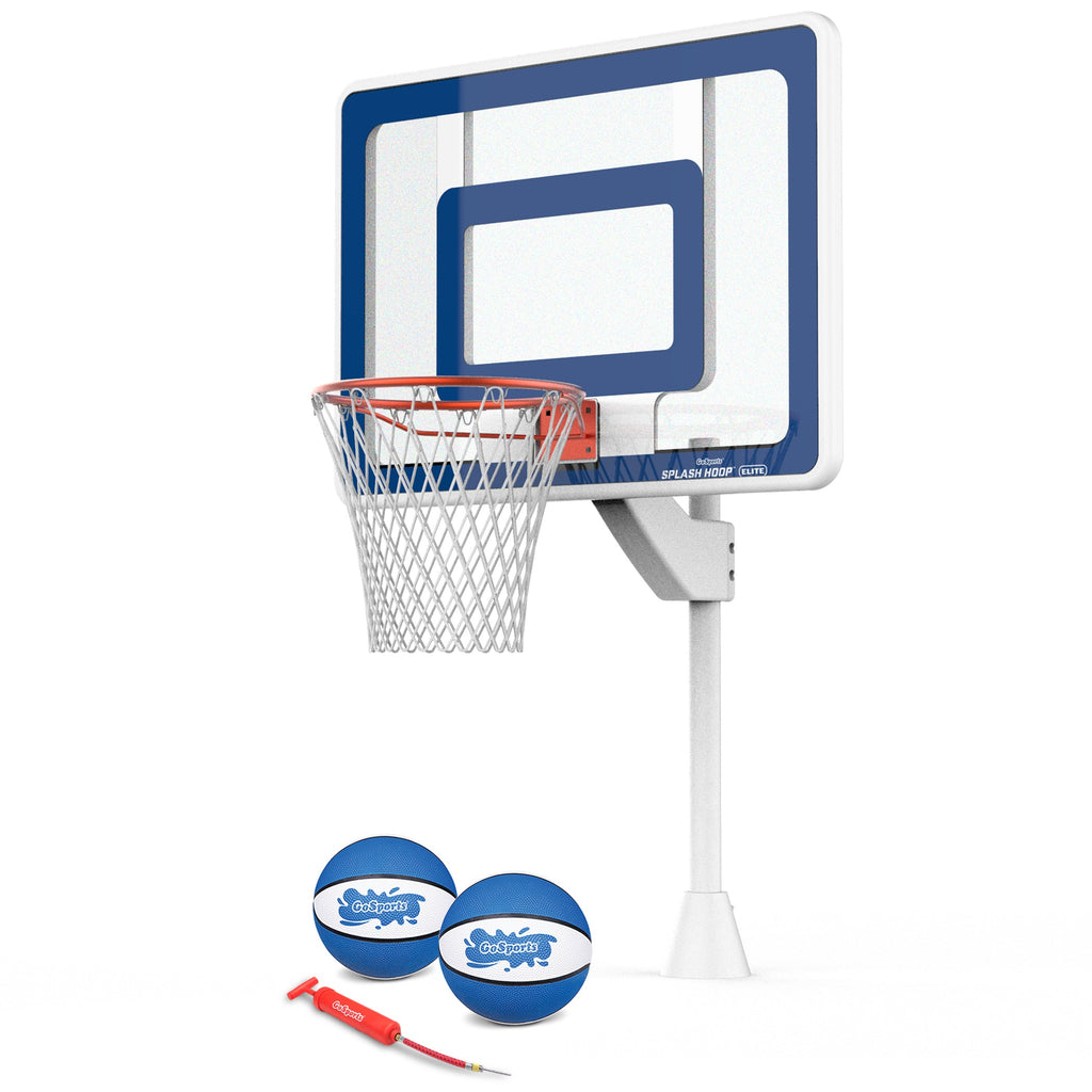 GoSports Deck-Mounted Splash Hoop ELITE Pool Basketball Game - Adjustable Height Basketball playgosports.com 