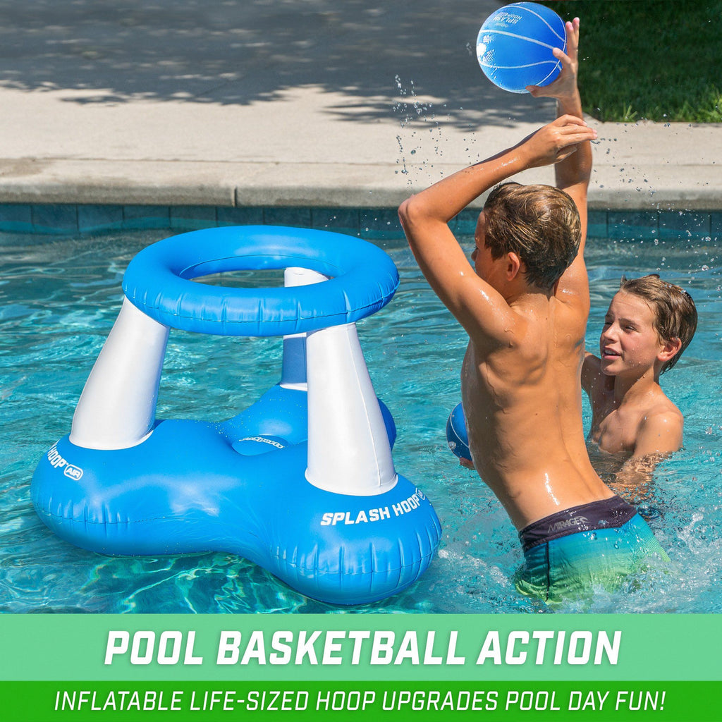 GoSports Splash Hoop Air, Inflatable Pool Basketball Game – Includes Floating Hoop, 2 Water Basketballs and Ball Pump Pool Toy playgosports.com 