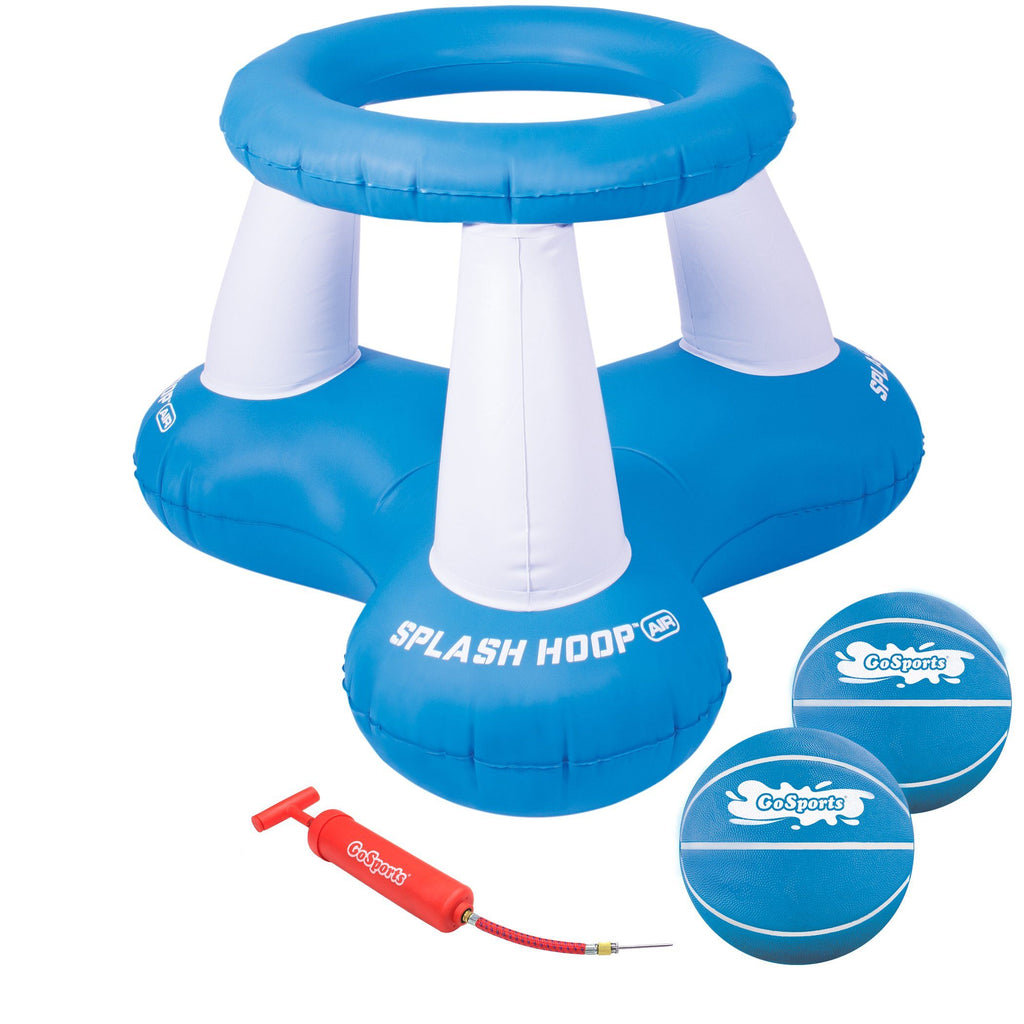 GoSports Splash Hoop Air, Inflatable Pool Basketball Game – Includes Floating Hoop, 2 Water Basketballs and Ball Pump Pool Toy playgosports.com 