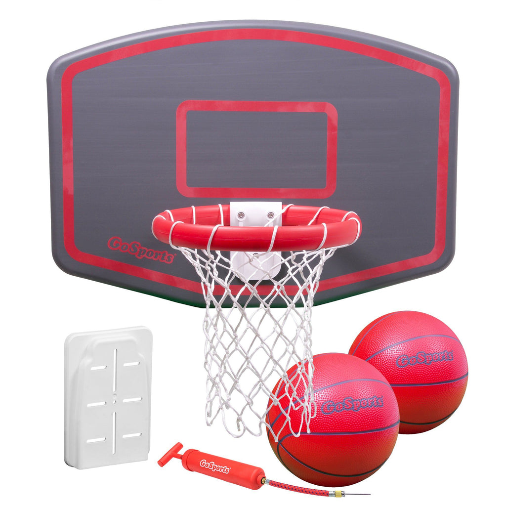 GoSports Wall Mounted Basketball Hoop – Indoor & Outdoor Hoop with Mounting Hardware, Includes 2 Basketballs and Ball Pump Basketball playgosports.com 