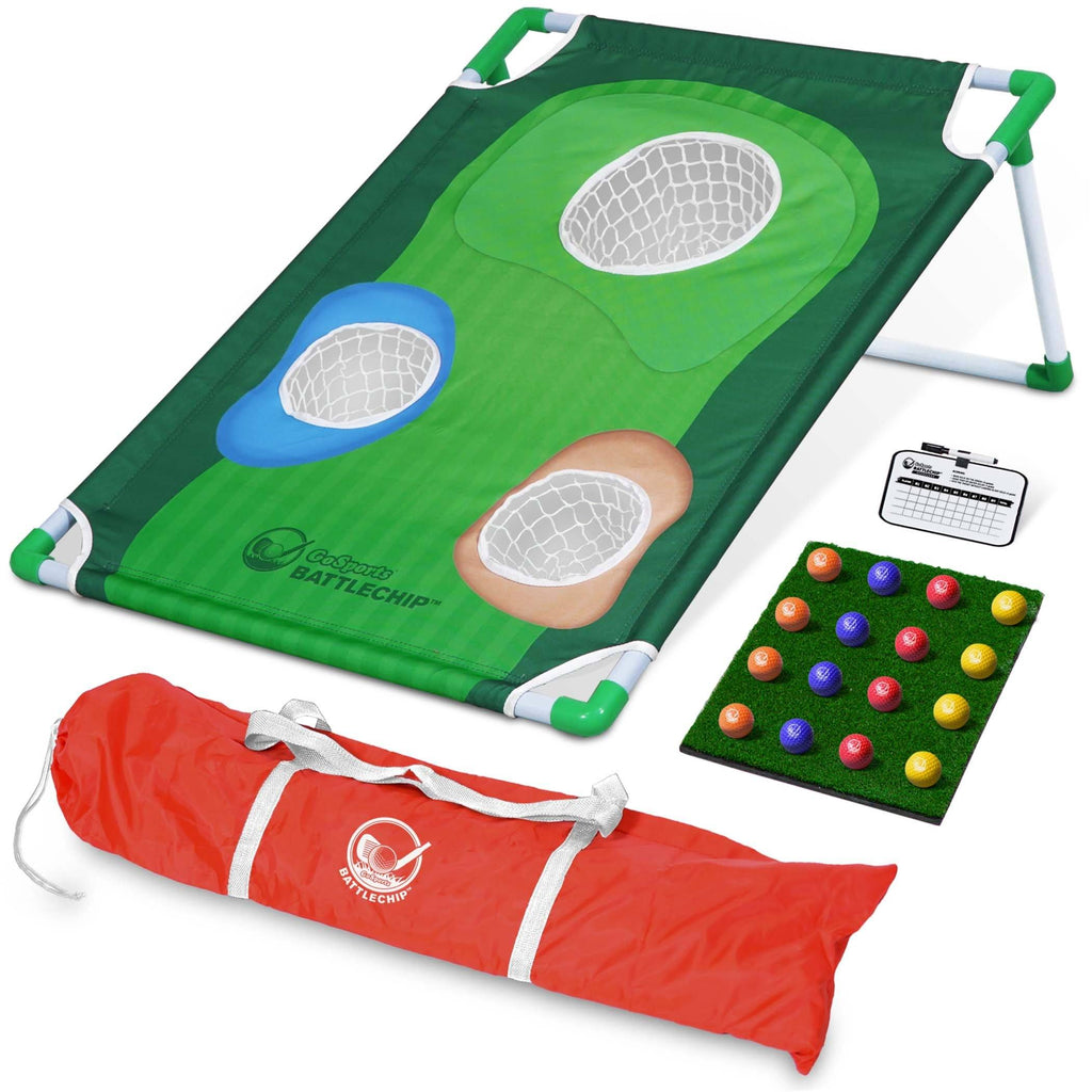 GoSports BattleChip Backyard Golf Cornhole Game | Includes Chipping Target, 16 Foam Balls, Hitting Mat and Carrying Case Team Sports, Golf playgosports.com 