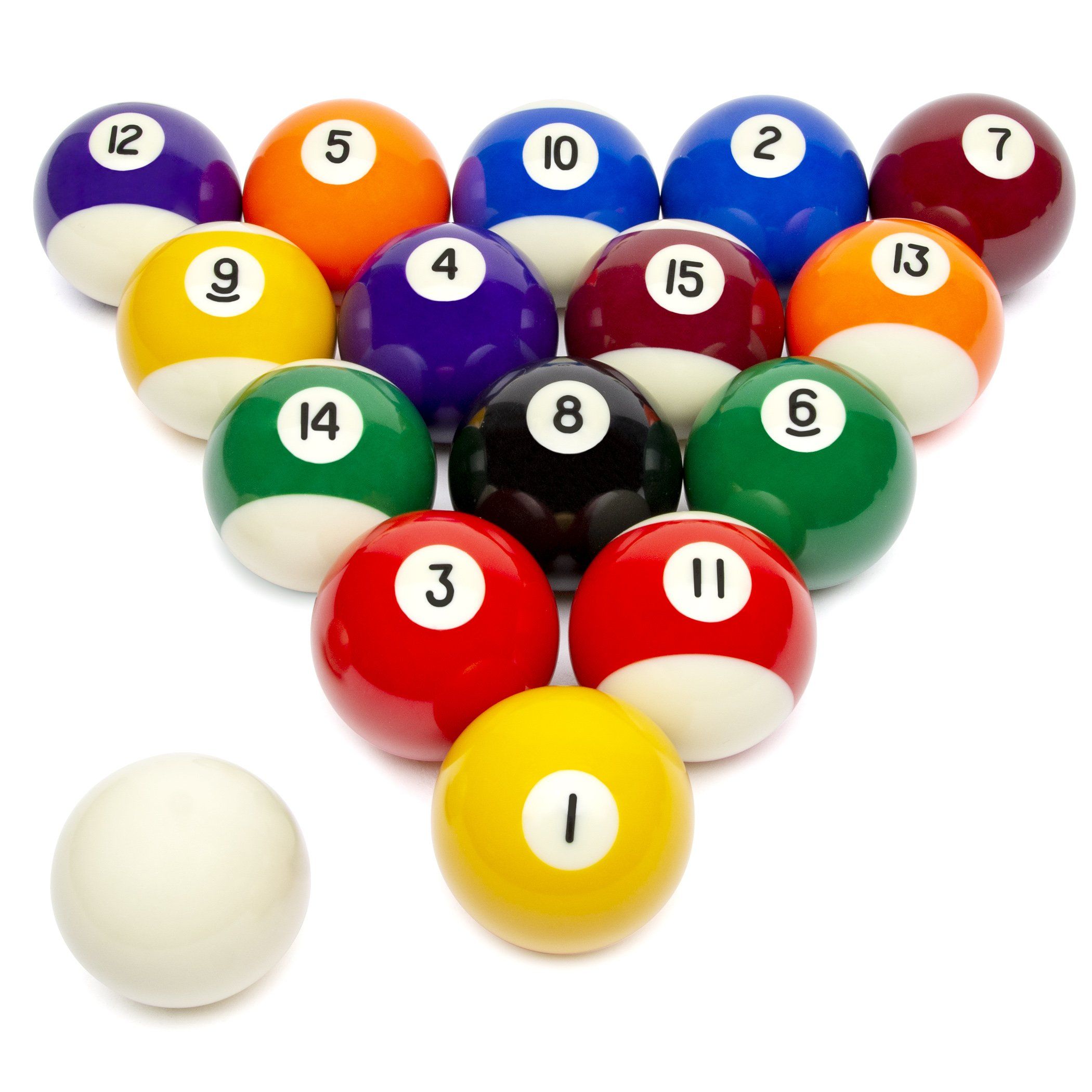 a pile of pool balls