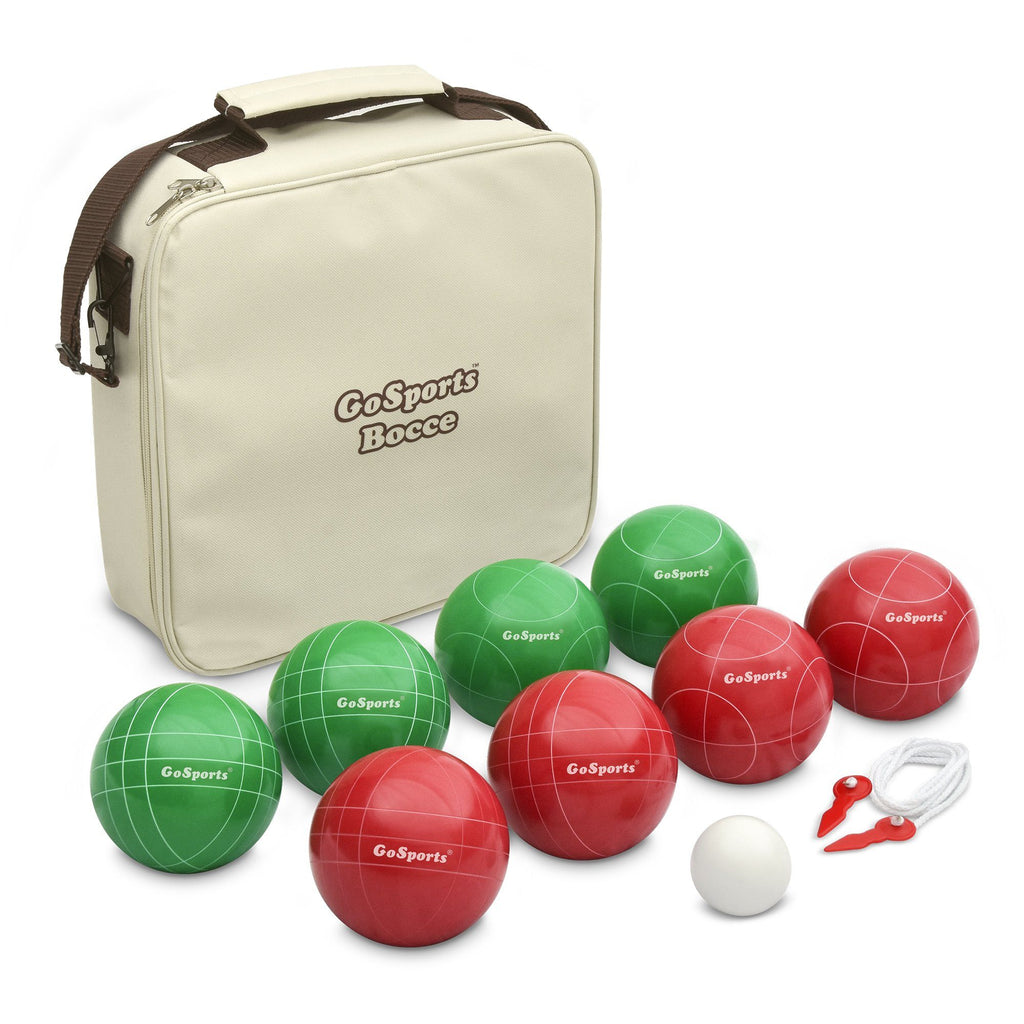 GoSports 100mm Regulation Bocce Set with 8 Balls, Pallino, Case and Measuring Rope - Premium Official Size Set Bocce playgosports.com 