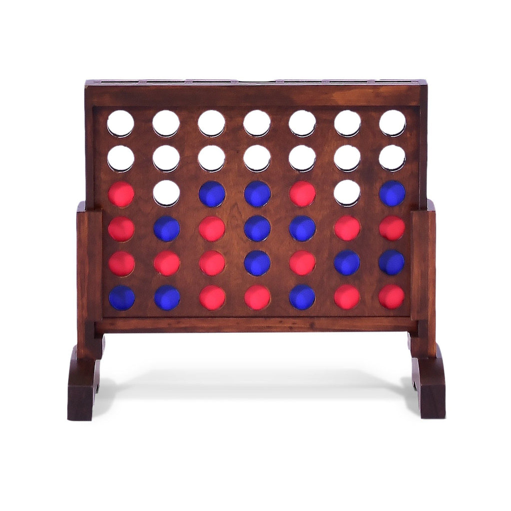 GoSports Premium 4 in a Row Game Dark Wood Stain – 1 Foot Width – with Connect Coins, Portable Case and Rules 4 in a Row playgosports.com 