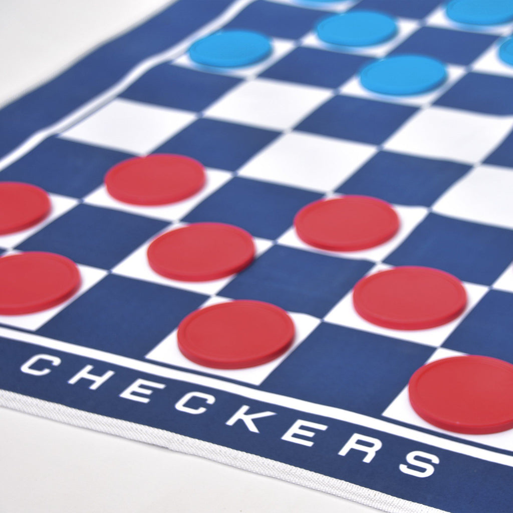GoSports Giant Checkers & 4 Connect Board Game - HUGE Double Sided Game Mat with Coins for Family Fun CF Mat playgosports.com 