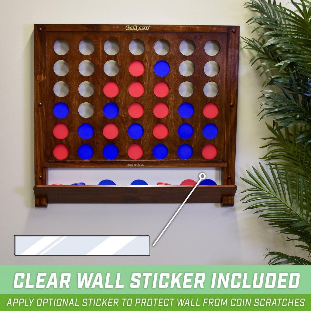 GoSports Wall Mounted Giant 4 in a Row Game | Jumbo 4 Connect Family Fun with Coins 4 in a Row playgosports.com 