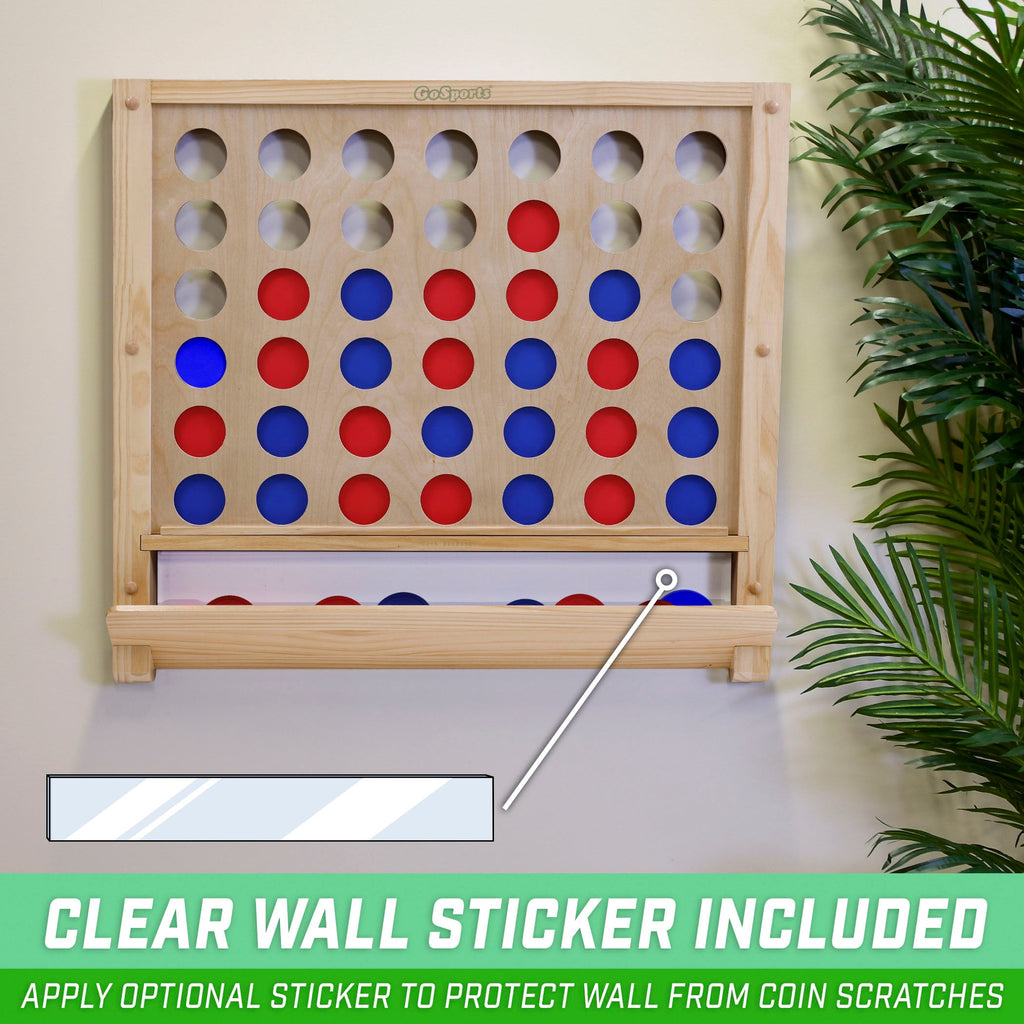 GoSports Wall Mounted 4 in a Row - Natural 4 in a Row Playgosports.com 