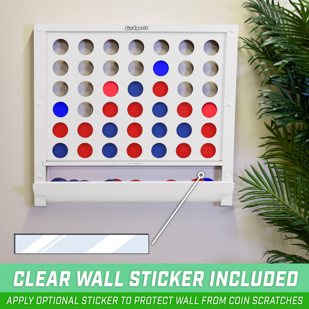GoSports Wall Mounted 4 in a Row - White 4 in a Row Playgosports.com 