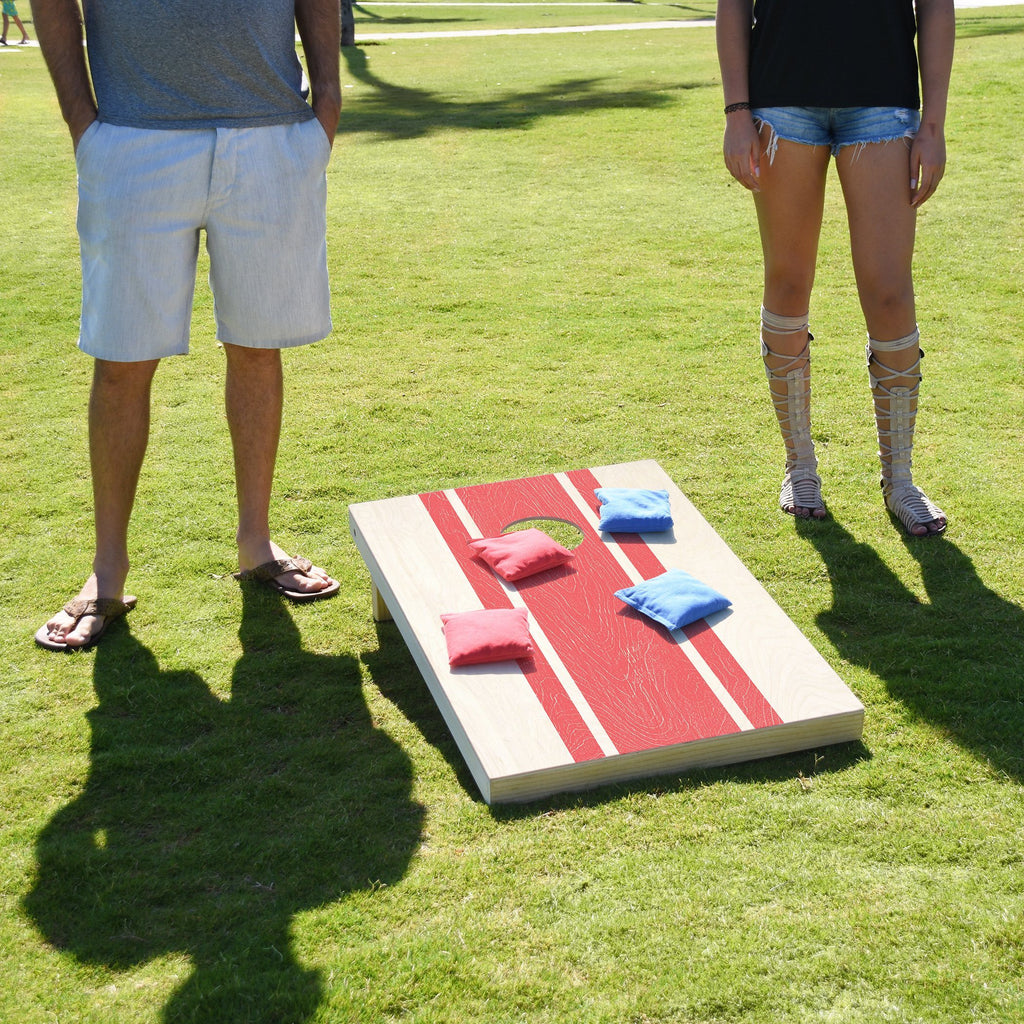 GoSports 3'x2' Wood Design Cornhole Game Set - Includes Two 3'x2' Boards, 8 Bean bags, and Carry Case Cornhole playgosports.com 