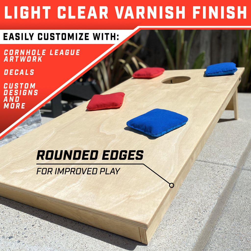 GoSports Tournament Edition Regulation Cornhole Game Set | 4’ x 2’ Wood Boards with 8 Dual Sided (Slide and Stop) Bean Bags Cornhole playgosports.com 