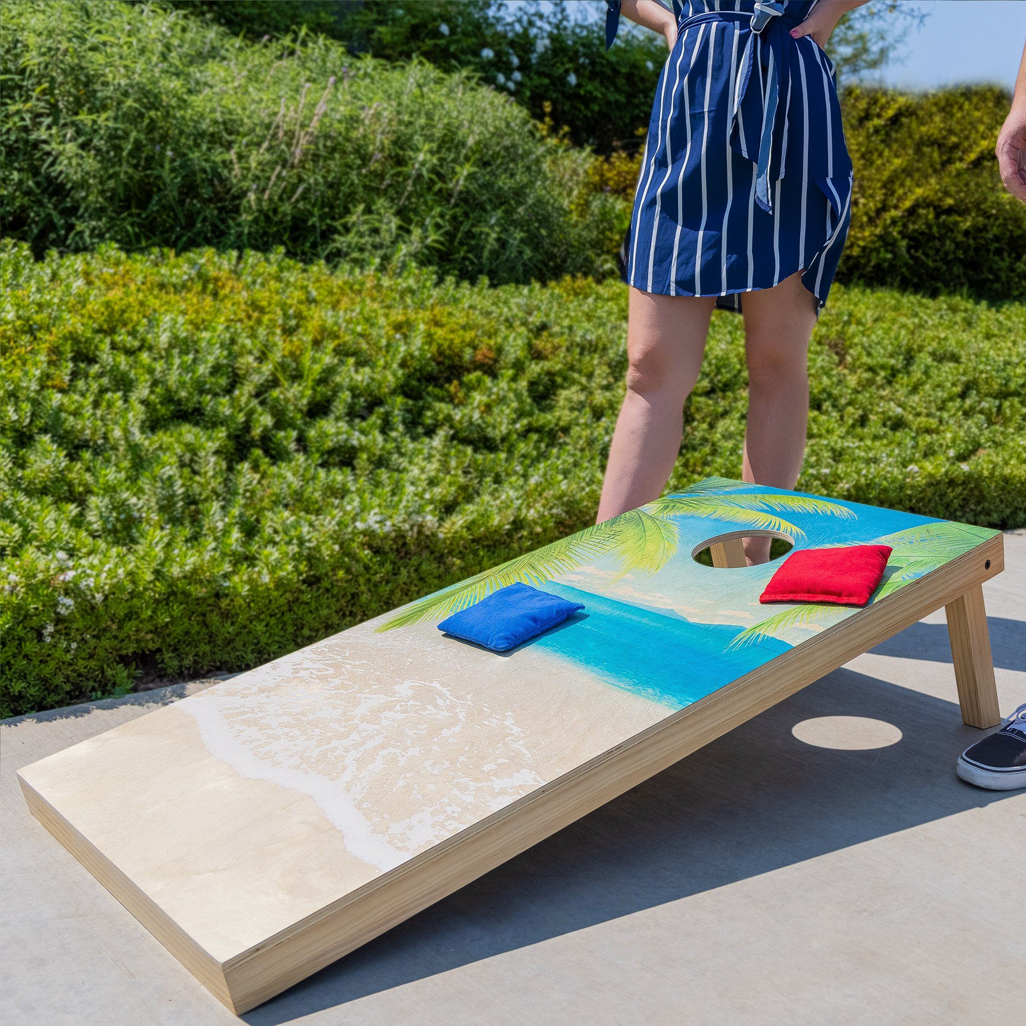 a person standing on a skate board