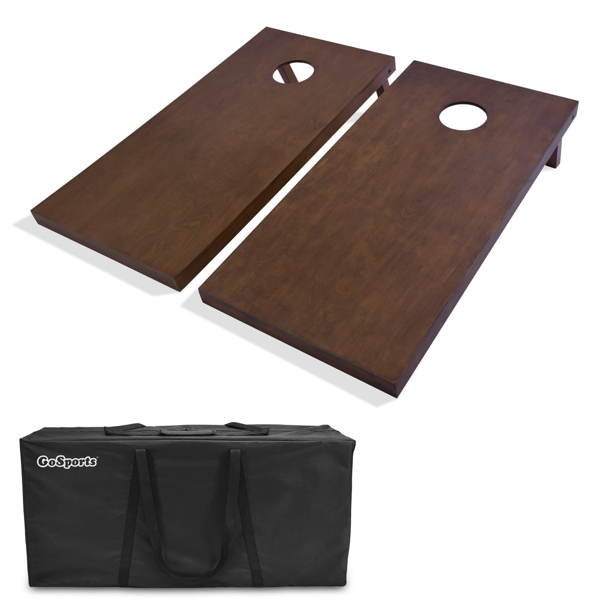 GoSports 4 ft x 2 ft Wooden Cornhole Set - Brown