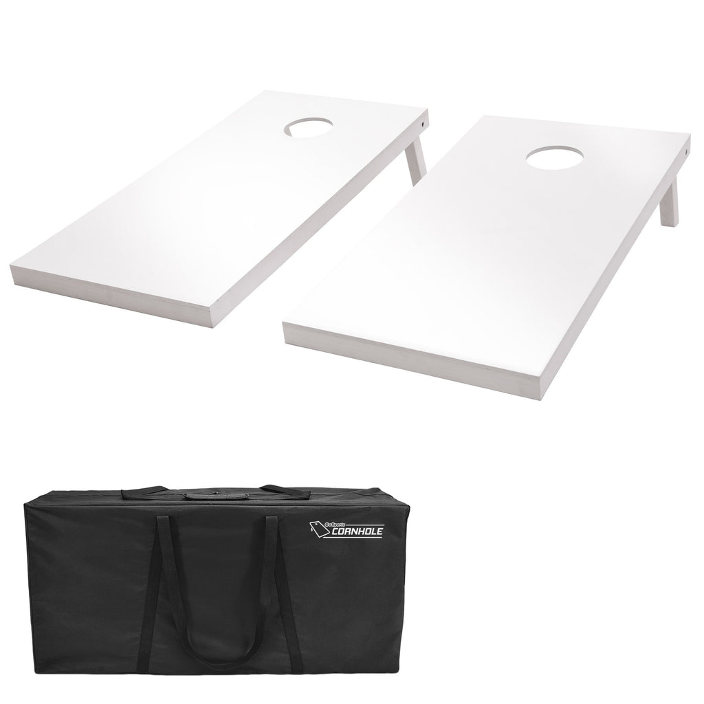 GoSports 4'x2' White Regulation Size Wooden Cornhole Boards Set - Includes Carrying Case Cornhole playgosports.com 