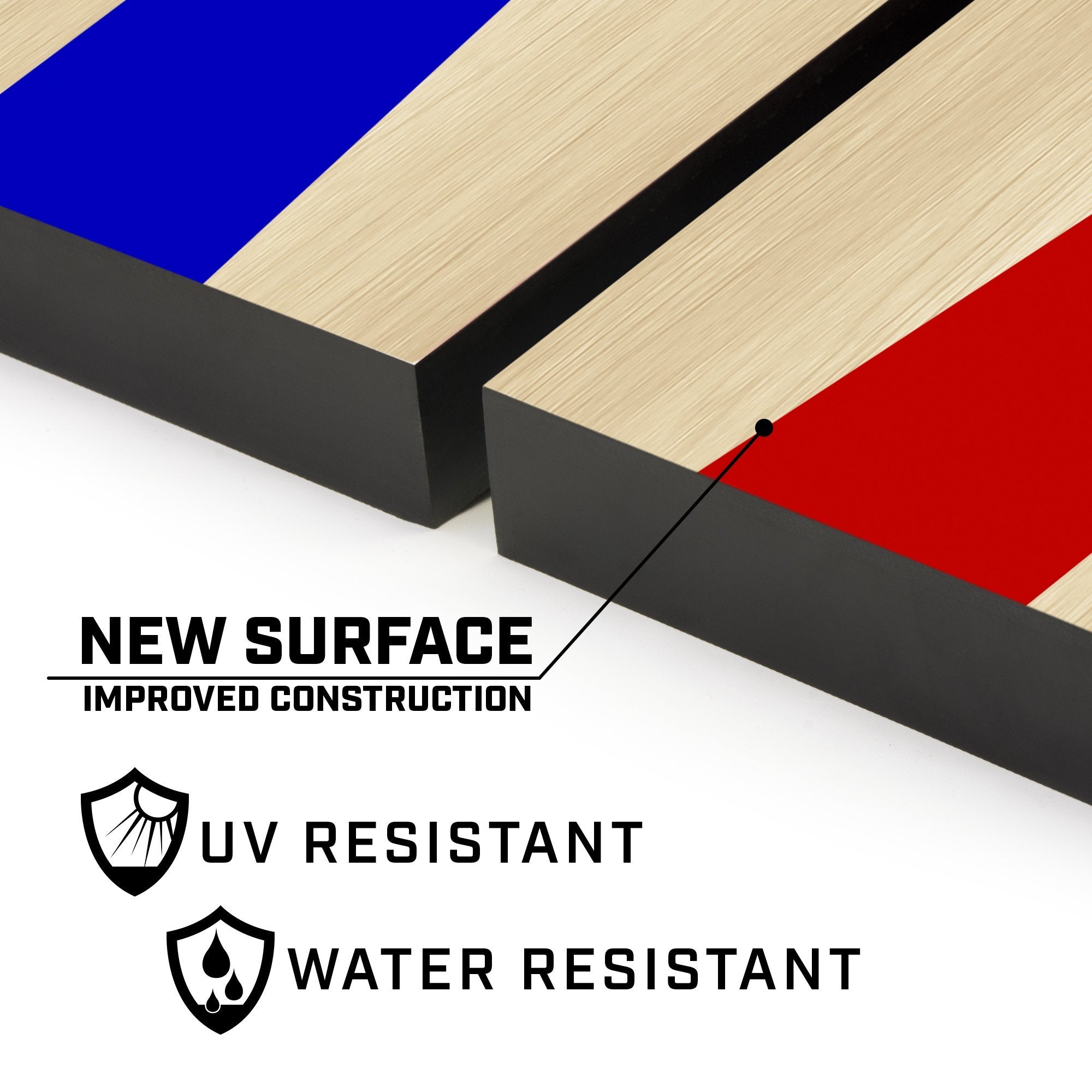 a close up of the new surface with the new surface