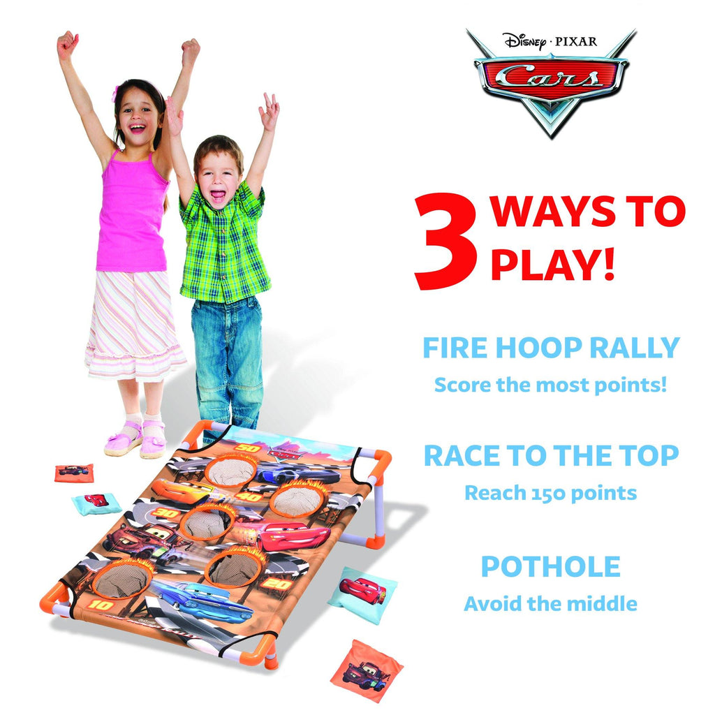 Disney Pixar Cars Fire Hoop Rally Game Set by GoSports| Includes 8 Bean Bags with Portable Carrying Case Cornhole playgosports.com 