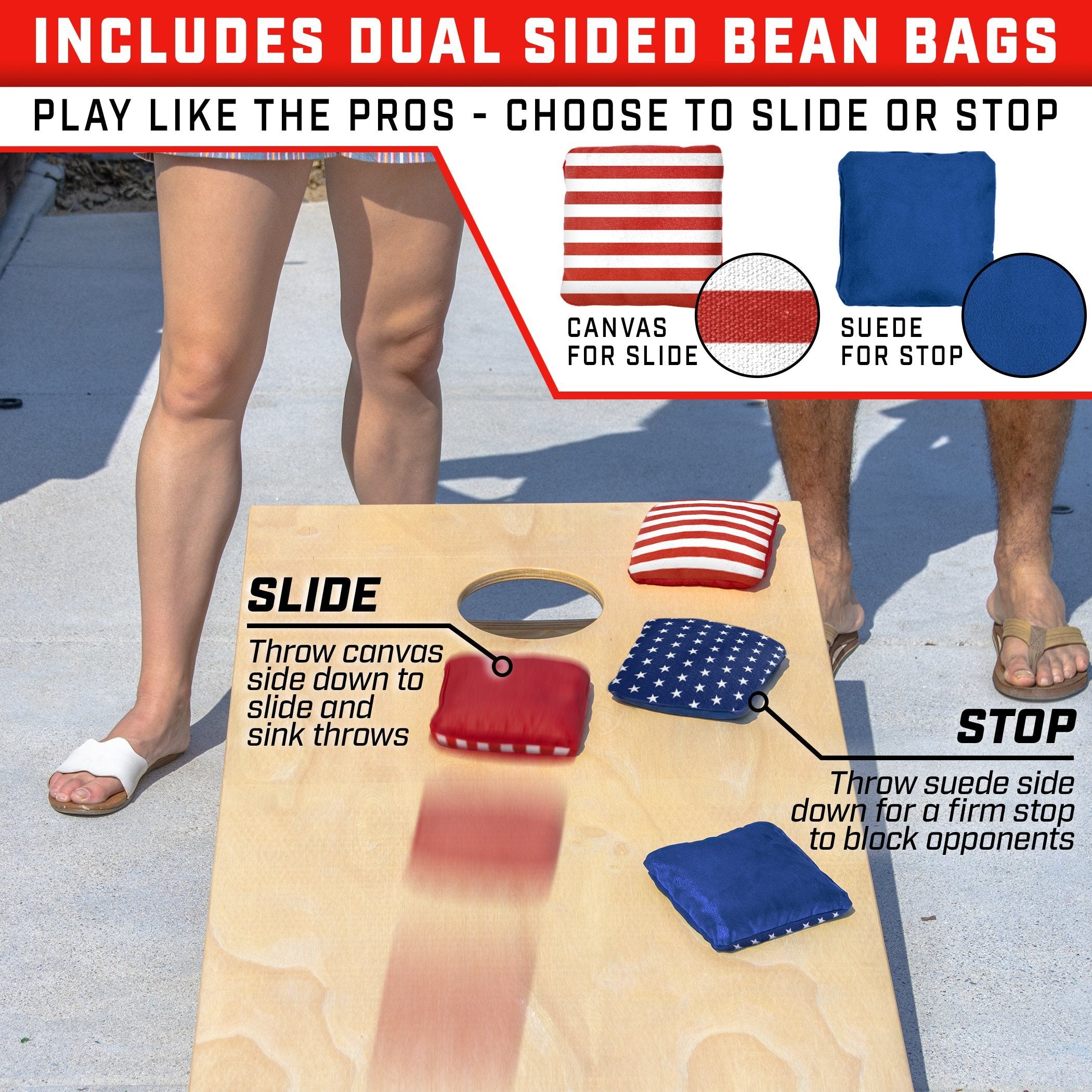 a wooden cornhole game with the instructions for making it